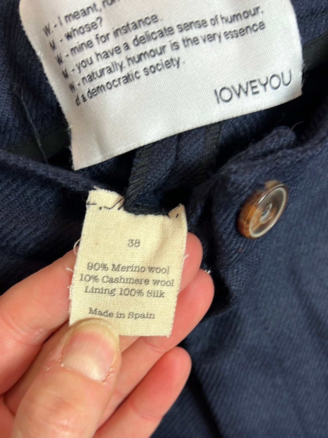 THEIOUPROJECT. Blue wool skort. T 38