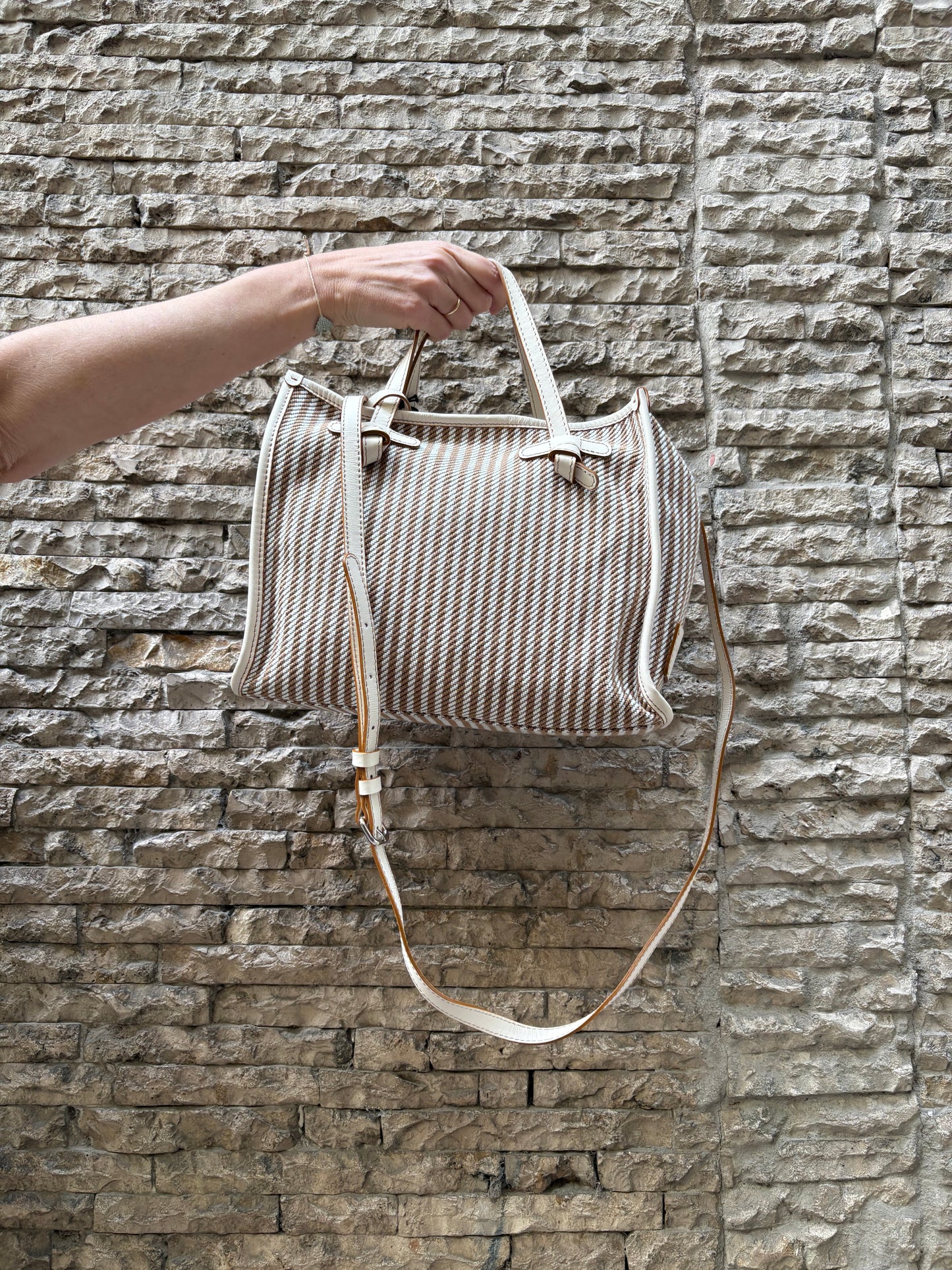 GIANNI CHIARINI. Striped shopper bag