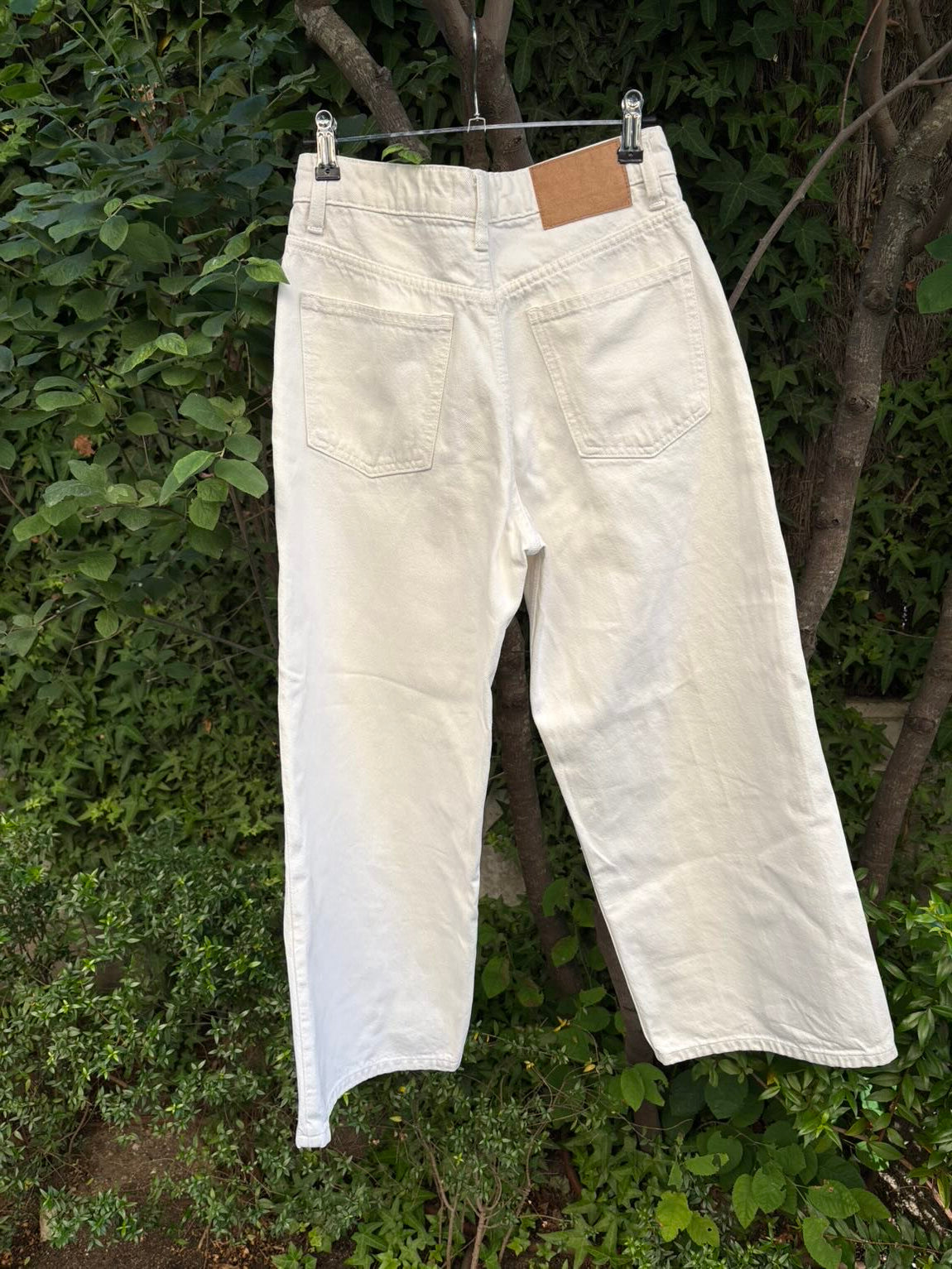 ZARA. Denim color crudo cropped