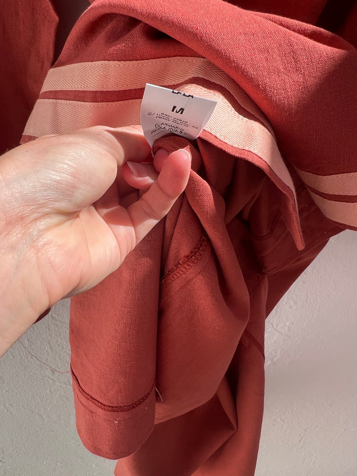 JUAN AVELLANEDA BY SEE IUO. Vestido teja lino T.m