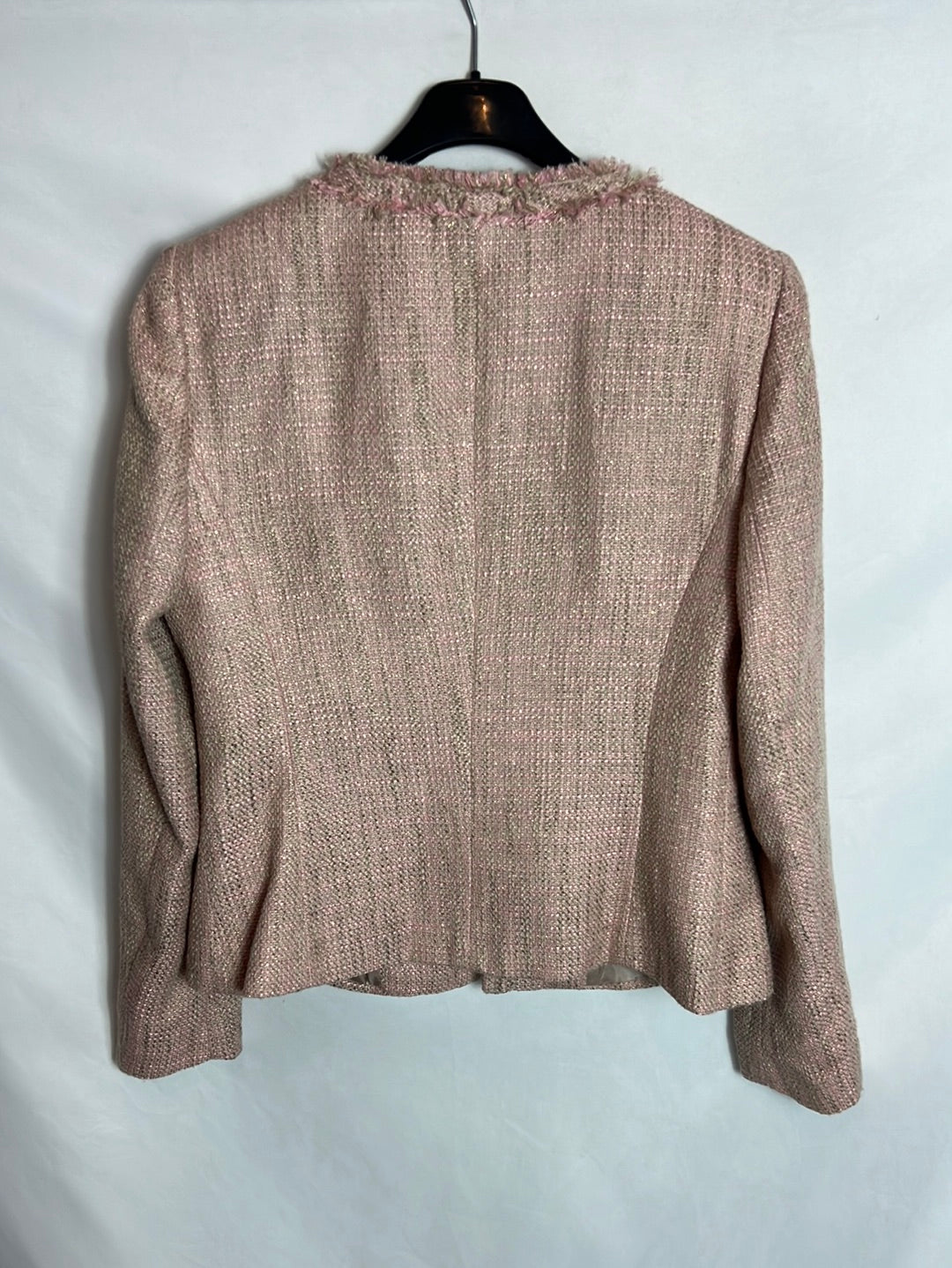 ANTEA. Chaqueta tweed bicolor hilos dorados. T 42