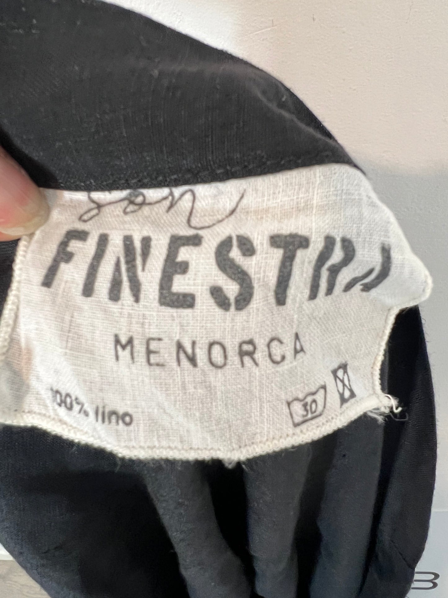 SON FINESTRA MENORCA. Falda negra midi lino TU(s/m)