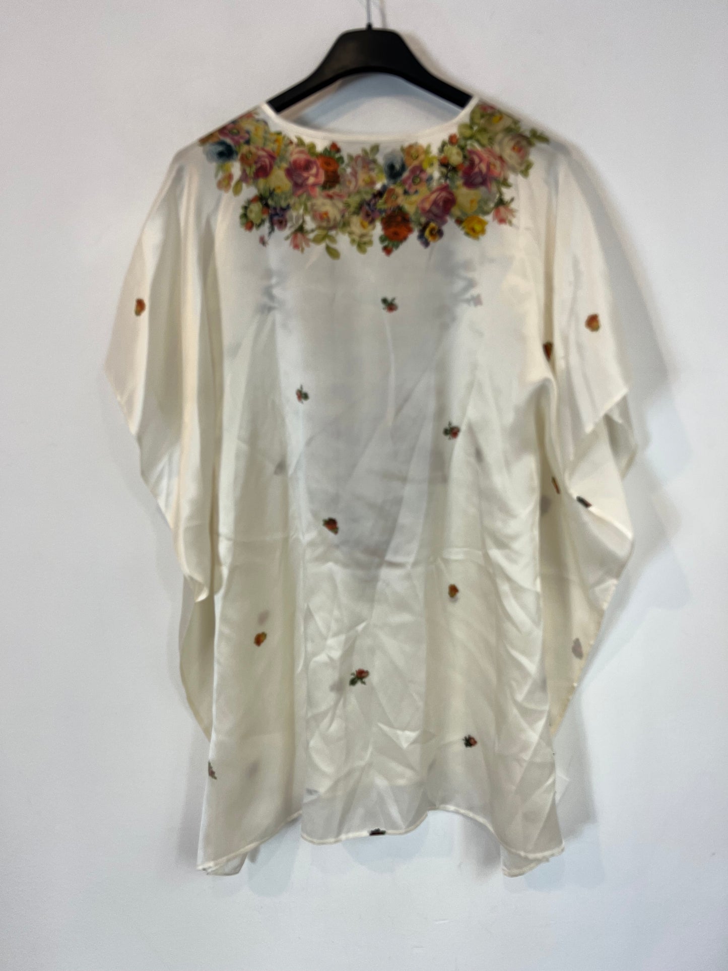 PAUL SMITH. Top seda estampado flores. T 40