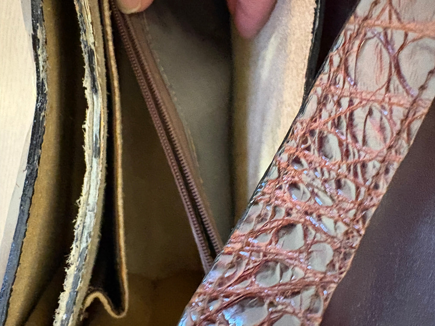 Bolso de hombro piel marrón