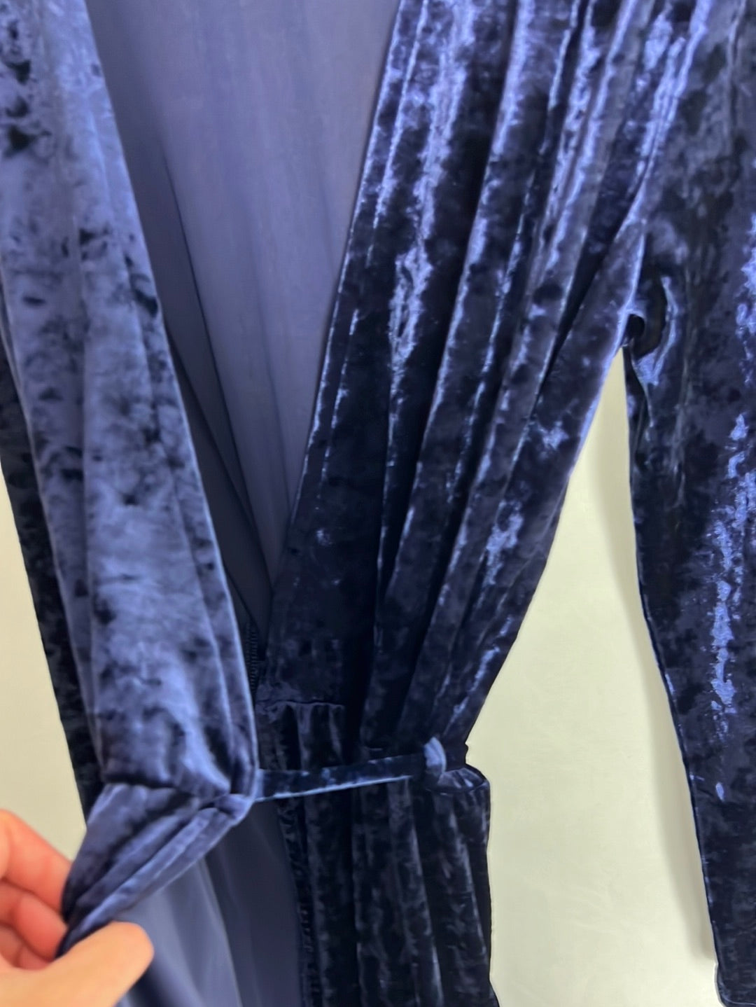 & OTHER STORIES. Purple/blue velvet midi dress. Size 36