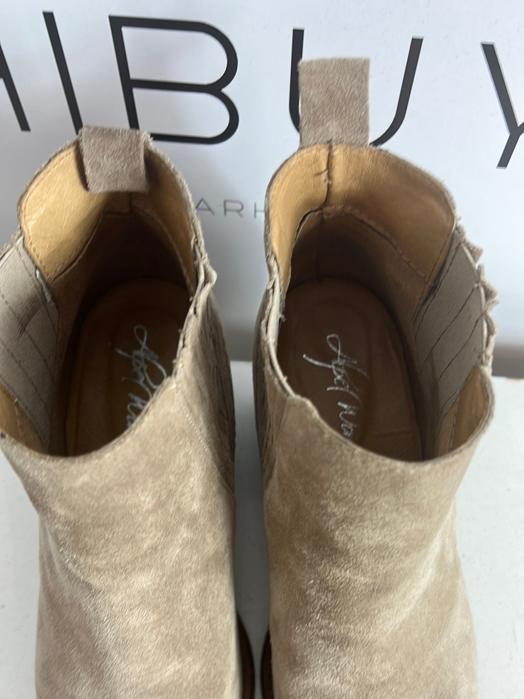 ALPE. Botines cowboy beige. T 40