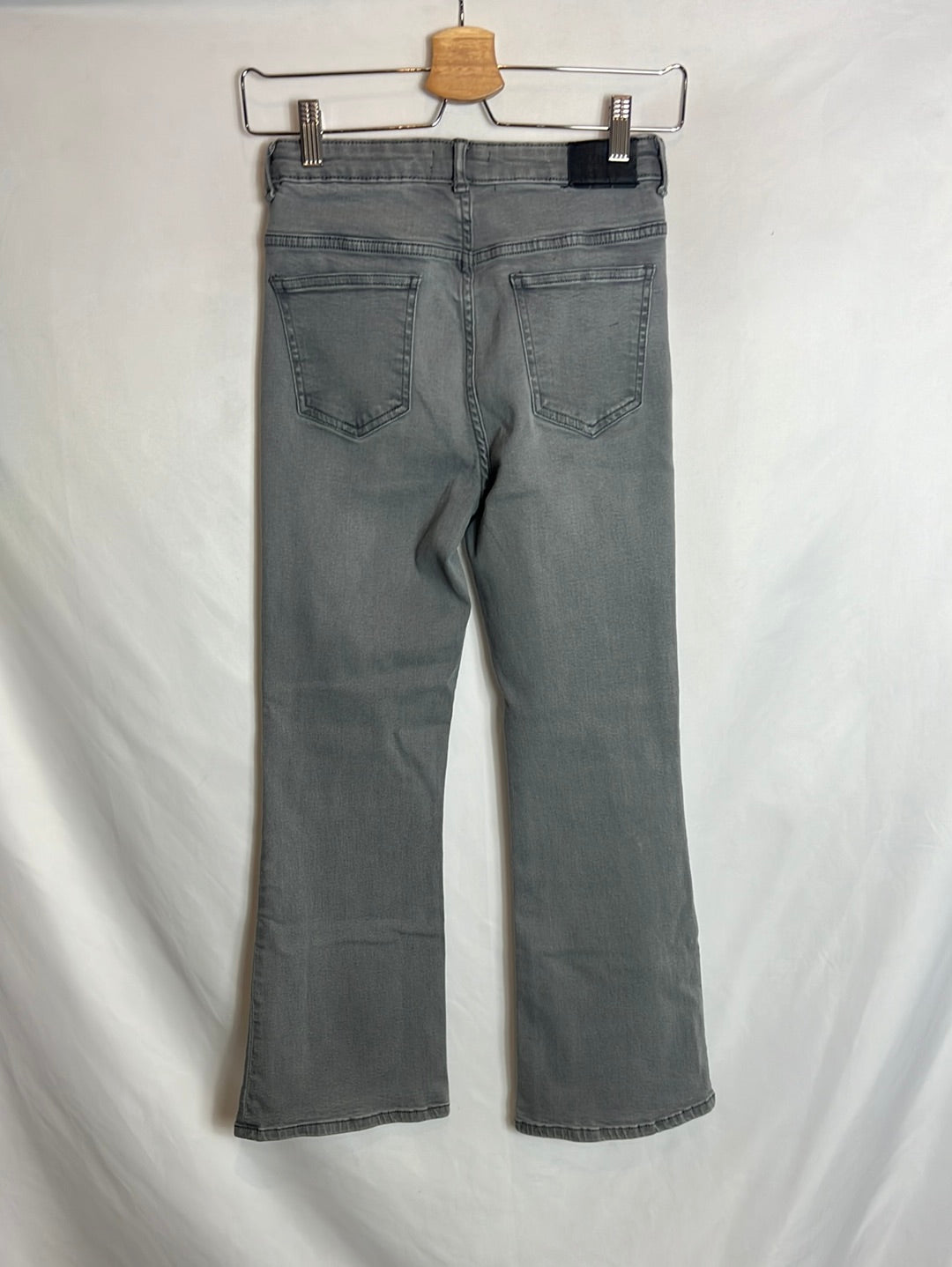 MANGO. Gray bell-bottom trousers, size 13-14 years