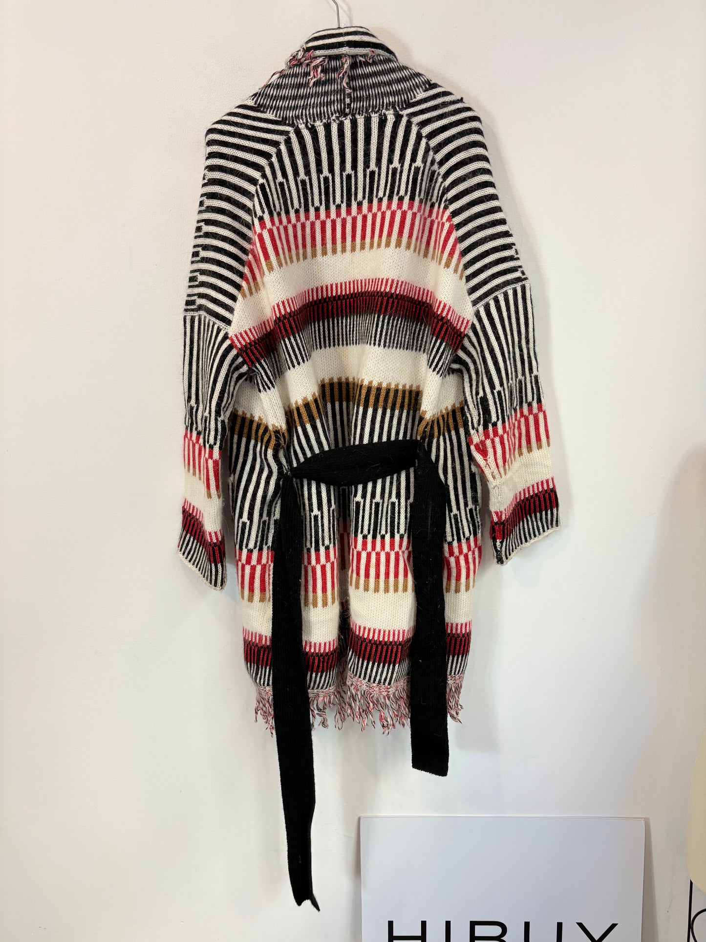 MAJE. Cárdigan con lana flecos