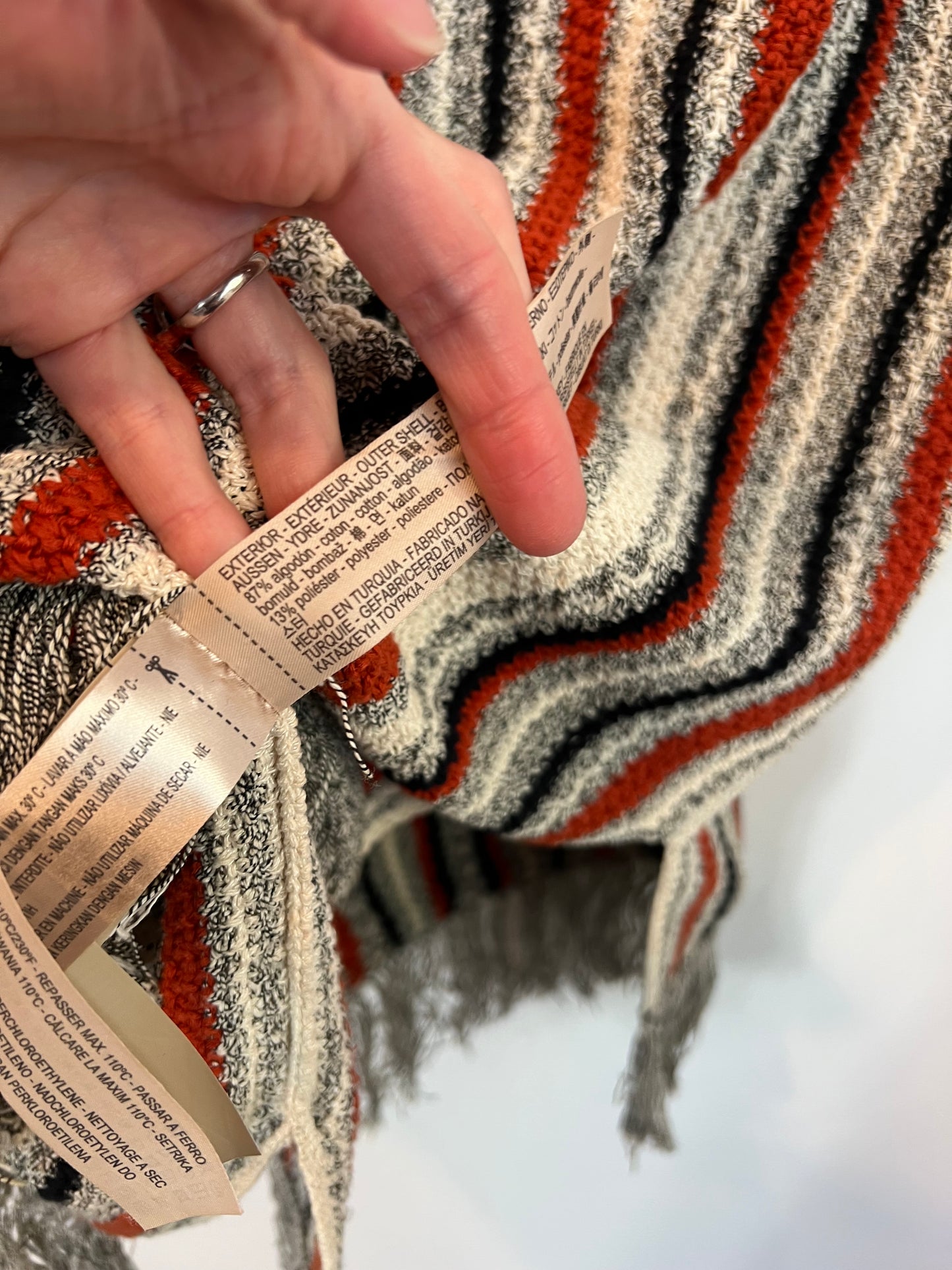 MASSIMO DUTTI. Top punto rayas T.m