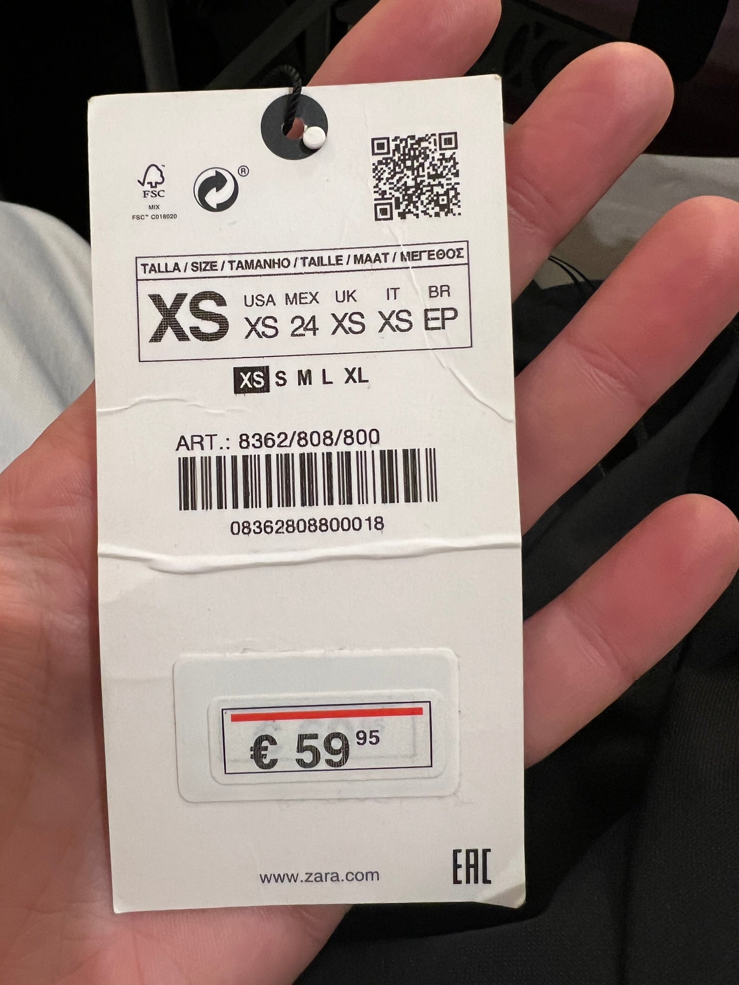 ZARA. Vestido largo negro T.xs