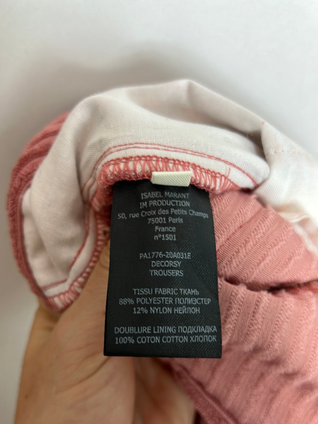 ISABEL MARANT ETOILE. Pink corduroy trousers. Size 34