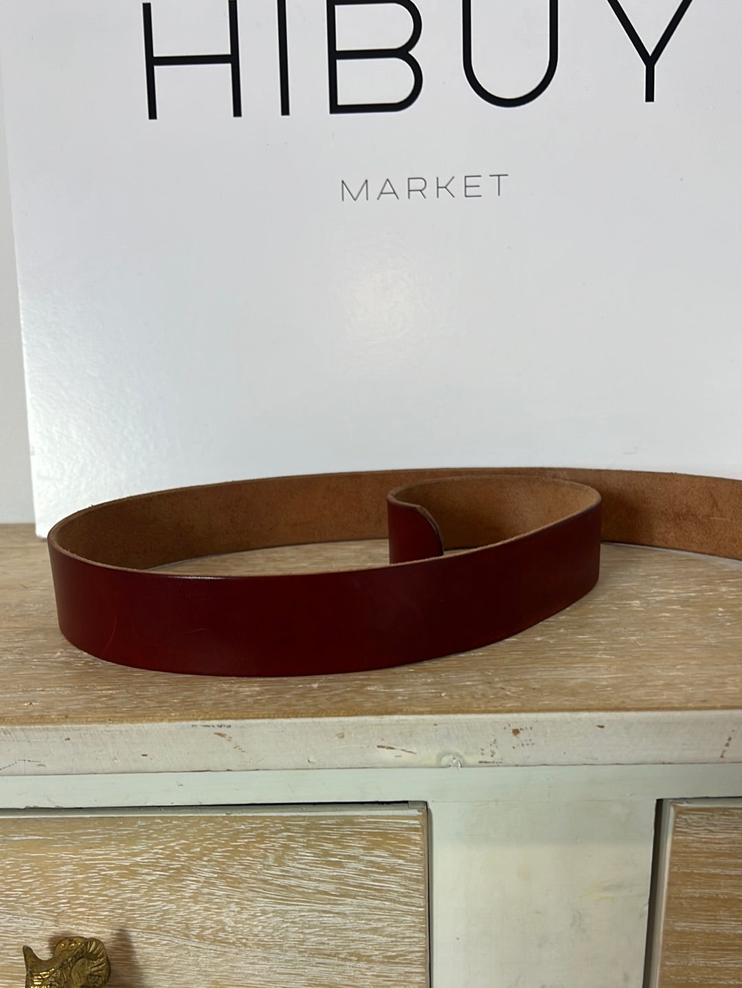 BOWACA. Cinturón piel marrón T.90