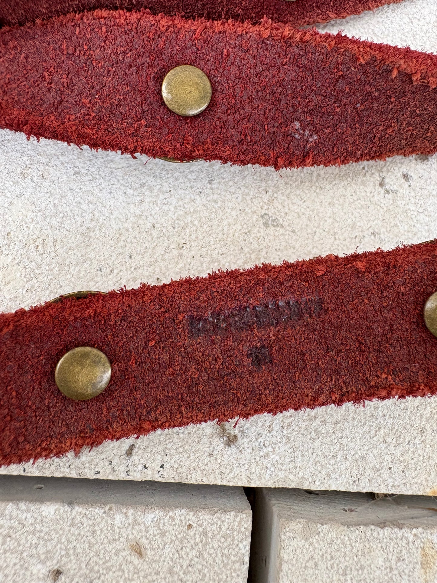 ZADIG&VOLATIRE. Red double-wrap leather belt. TS/M