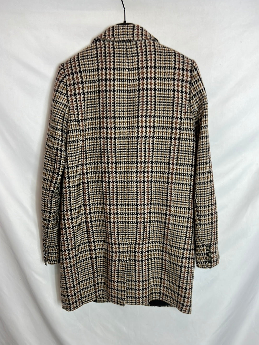 ZARA. Abrigo cuadros colores. TM