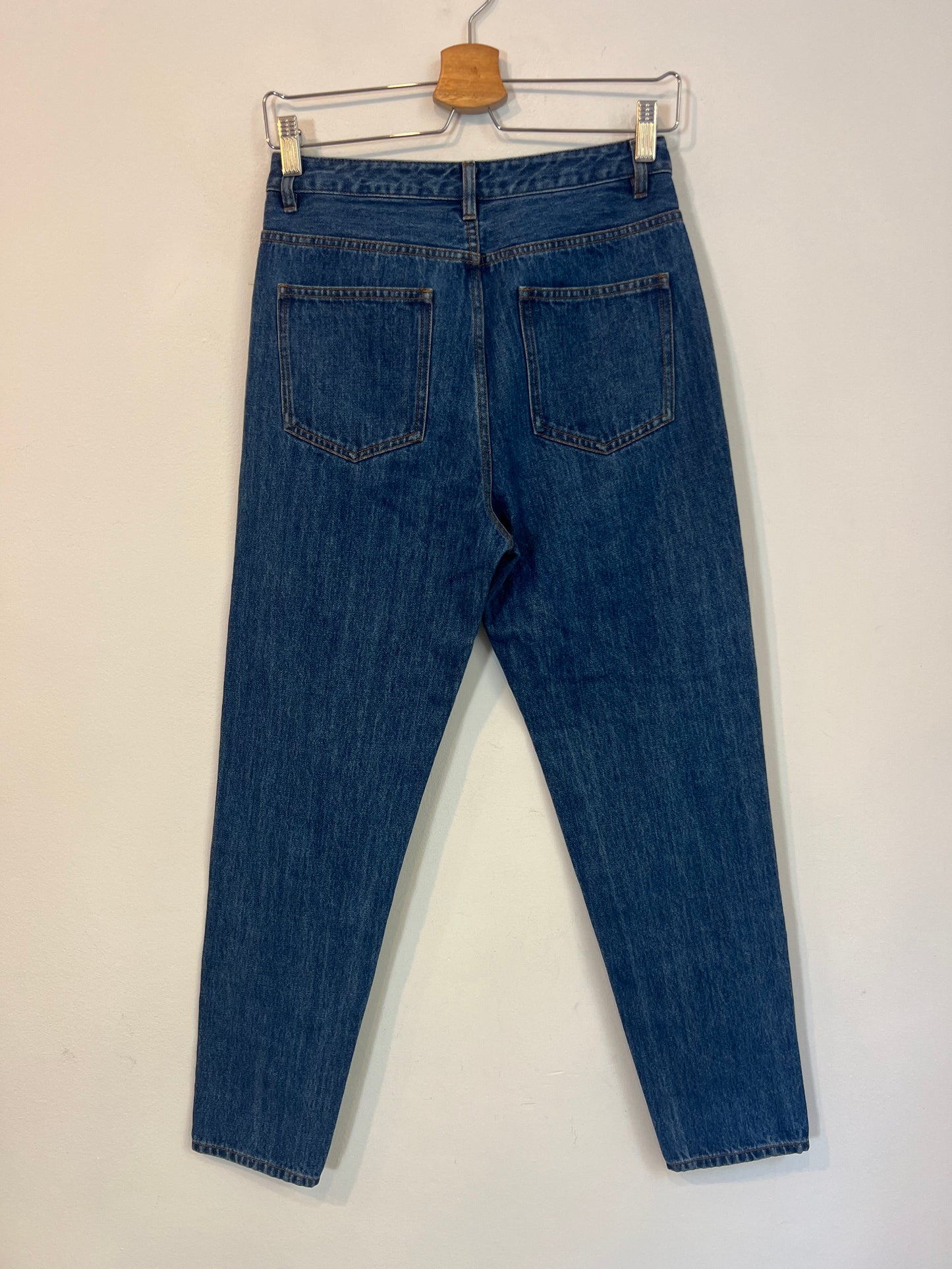 UTERQÜE. Denim recto perlas. T 38
