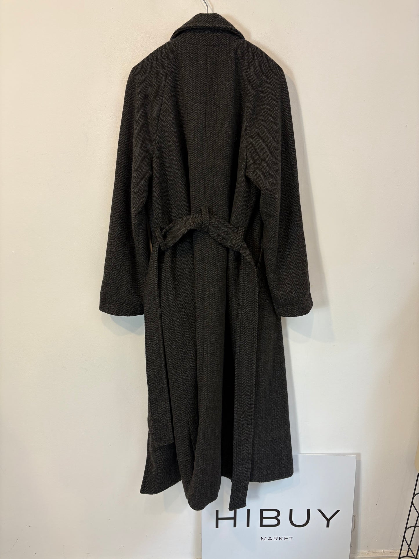 THE DROP. Abrigo largo gris jaspeado