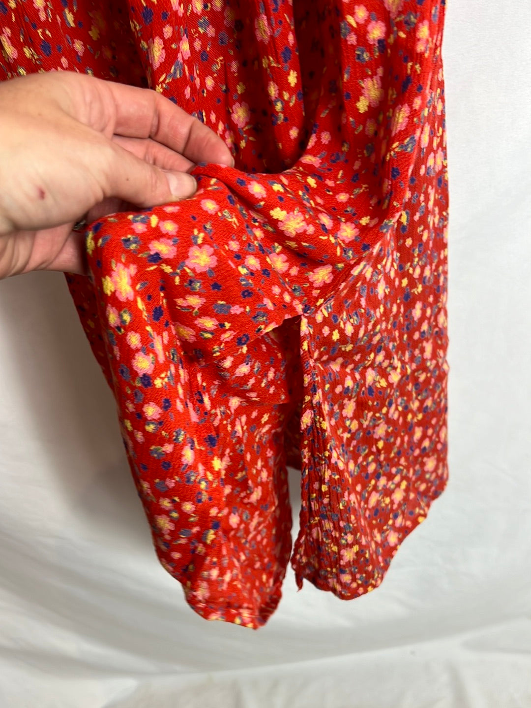 MBYM. Vestido midi rojo nido de abeja. T XS