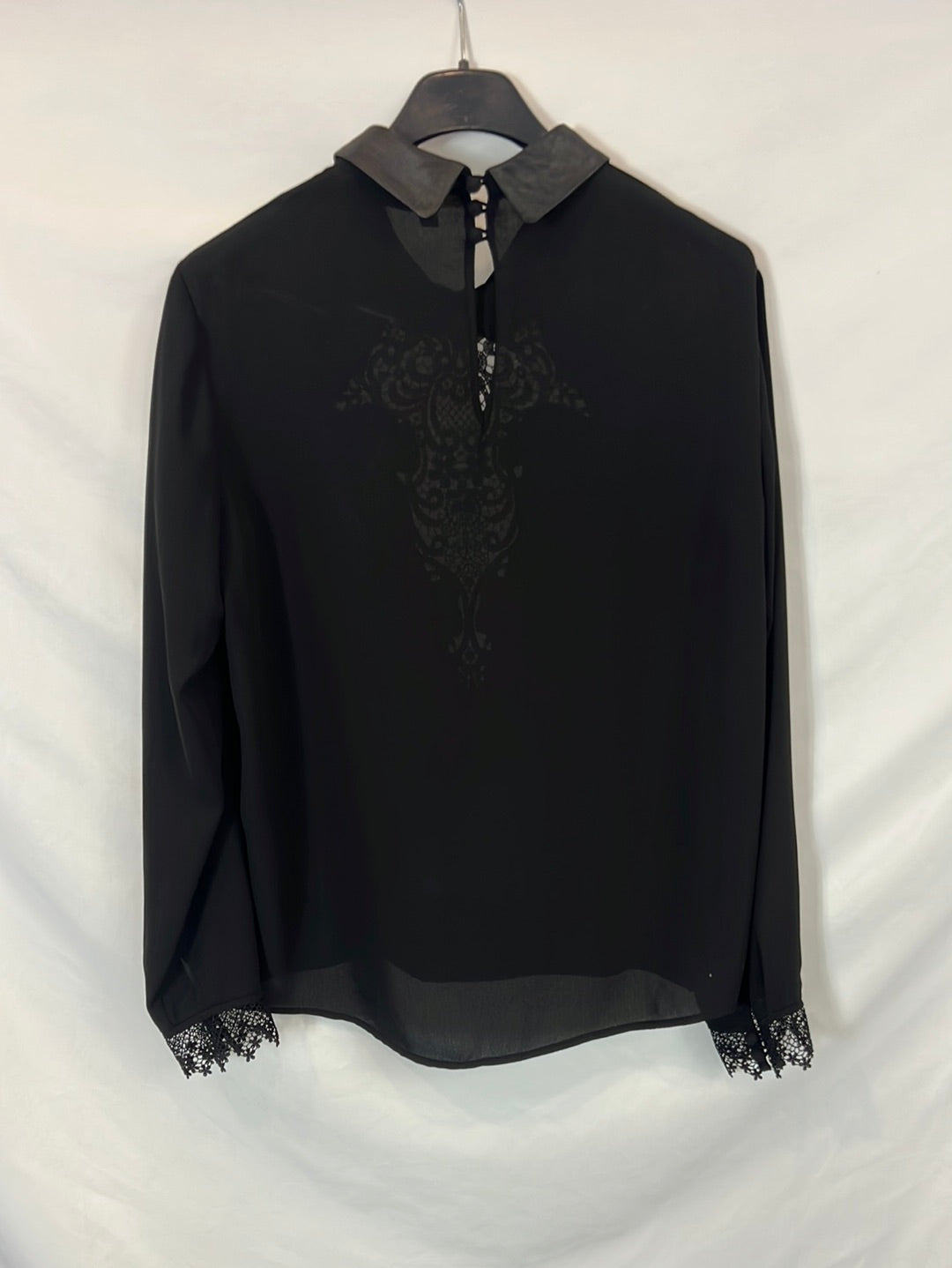 THE KOOPLES. Blusa negra encaje T.s