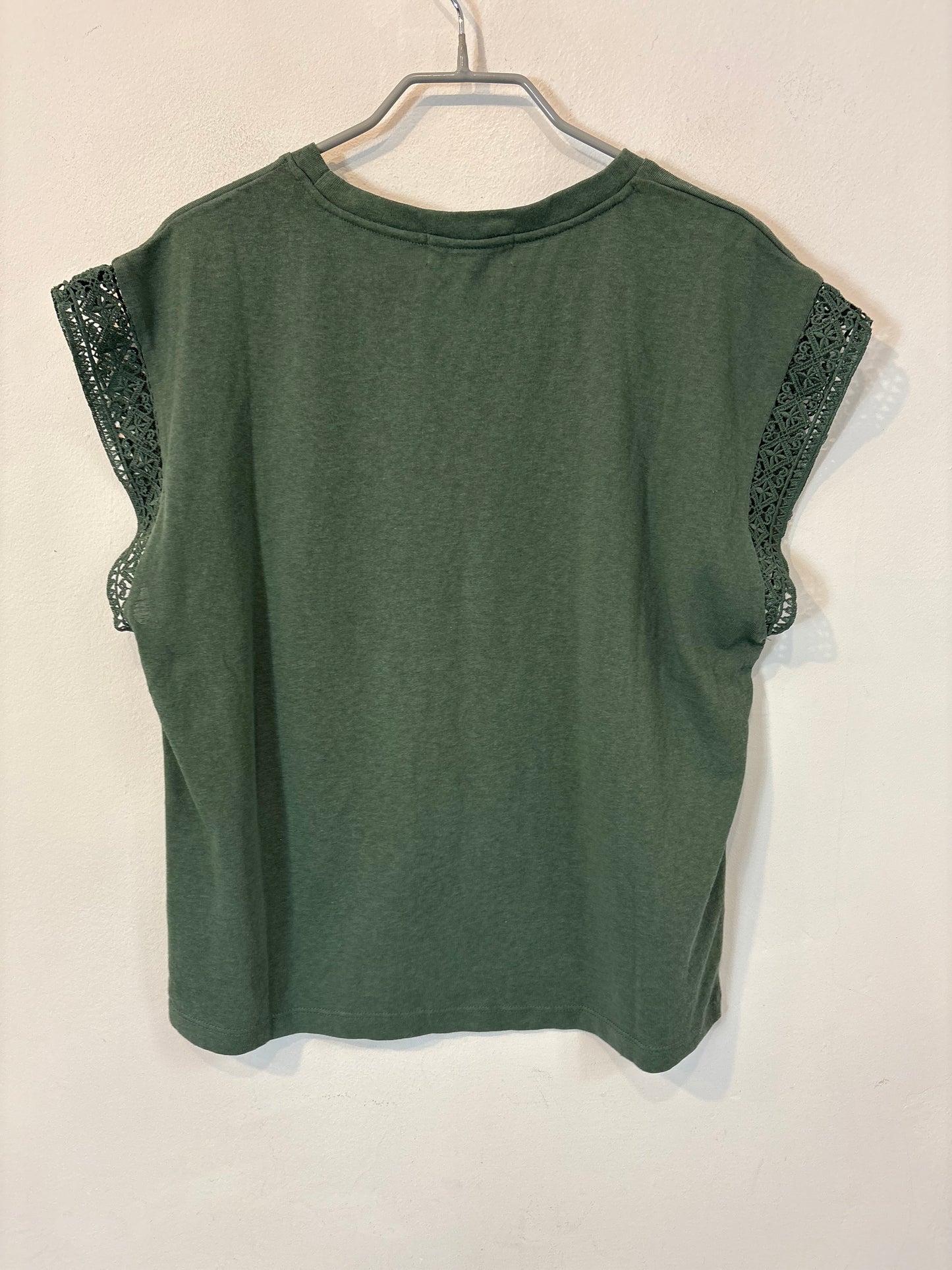 POLÍN ET MOI. Camiseta verde lino
