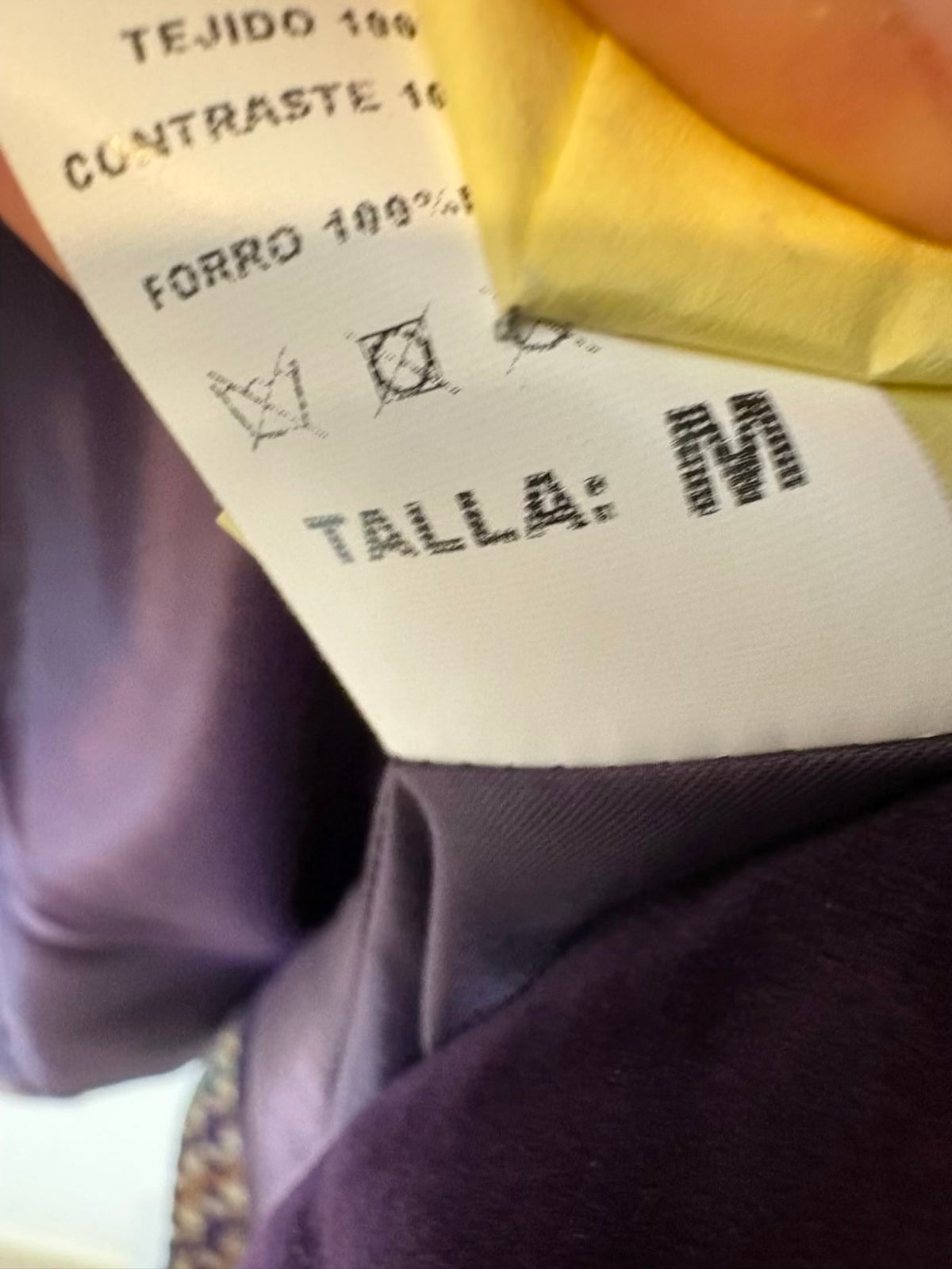 BYAN. Blazer lana cuadros solapa terciopelo