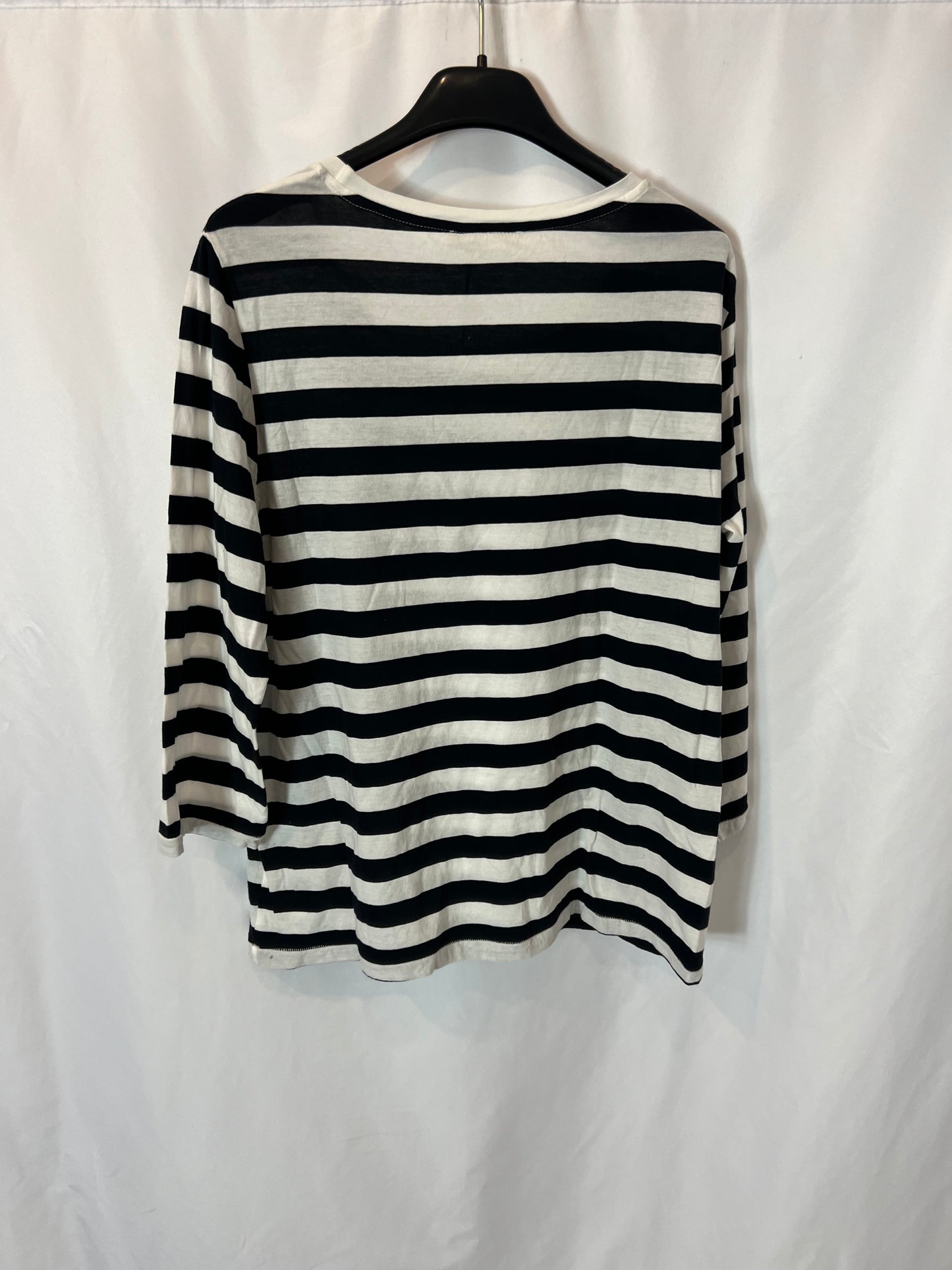 ESE O ESE. camiseta rayas blanca y negra T.m