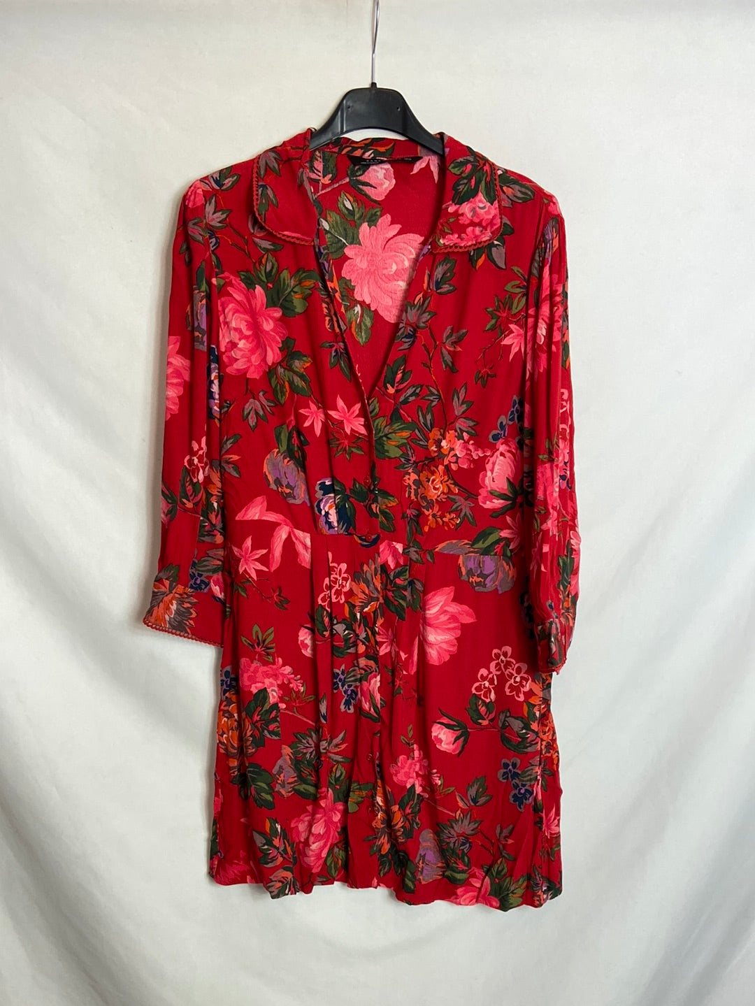 ZARA. Red printed dress TM – Hibuy market