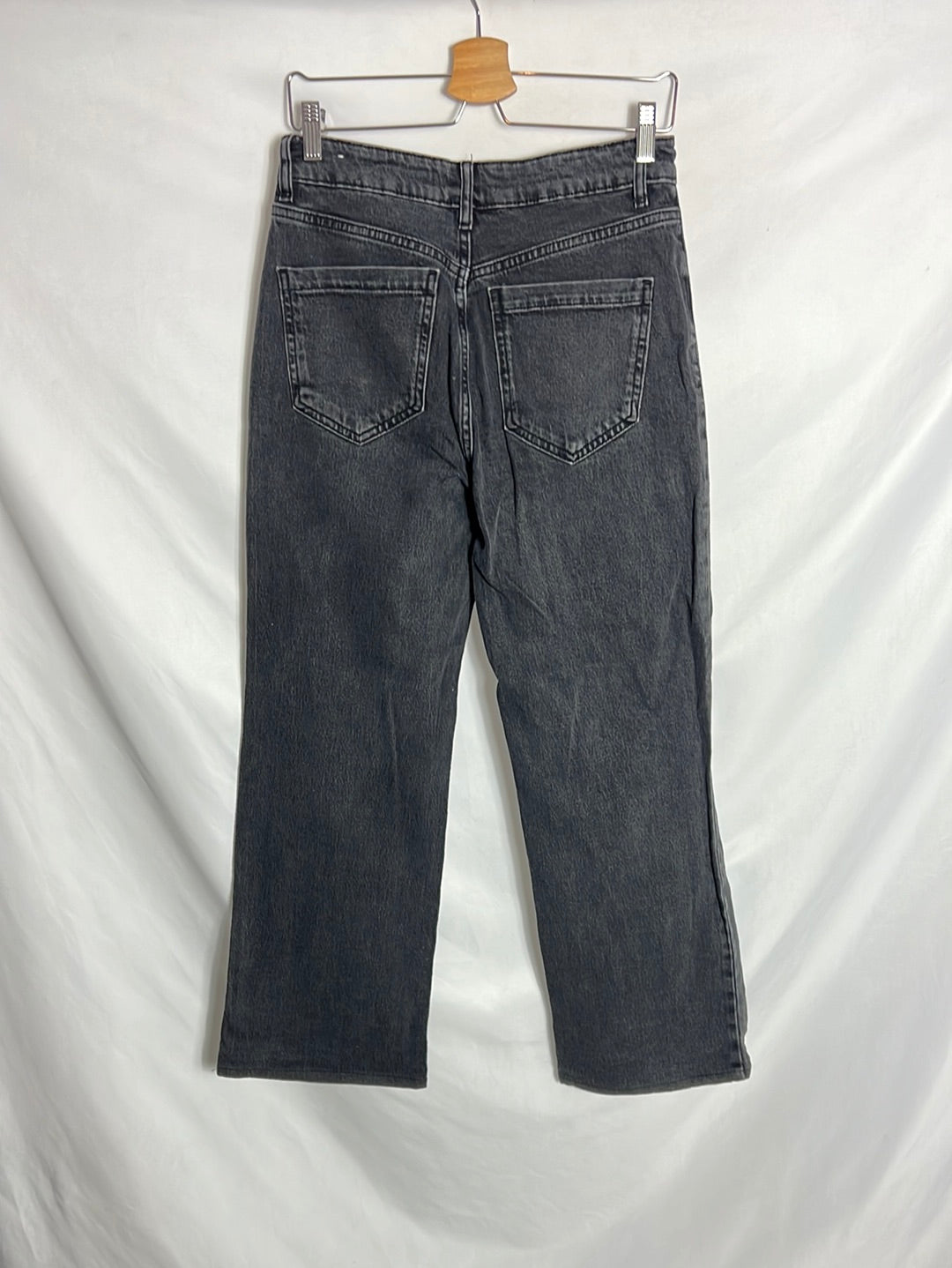 MANGO.Denim pata ancha bolsillos. T 38