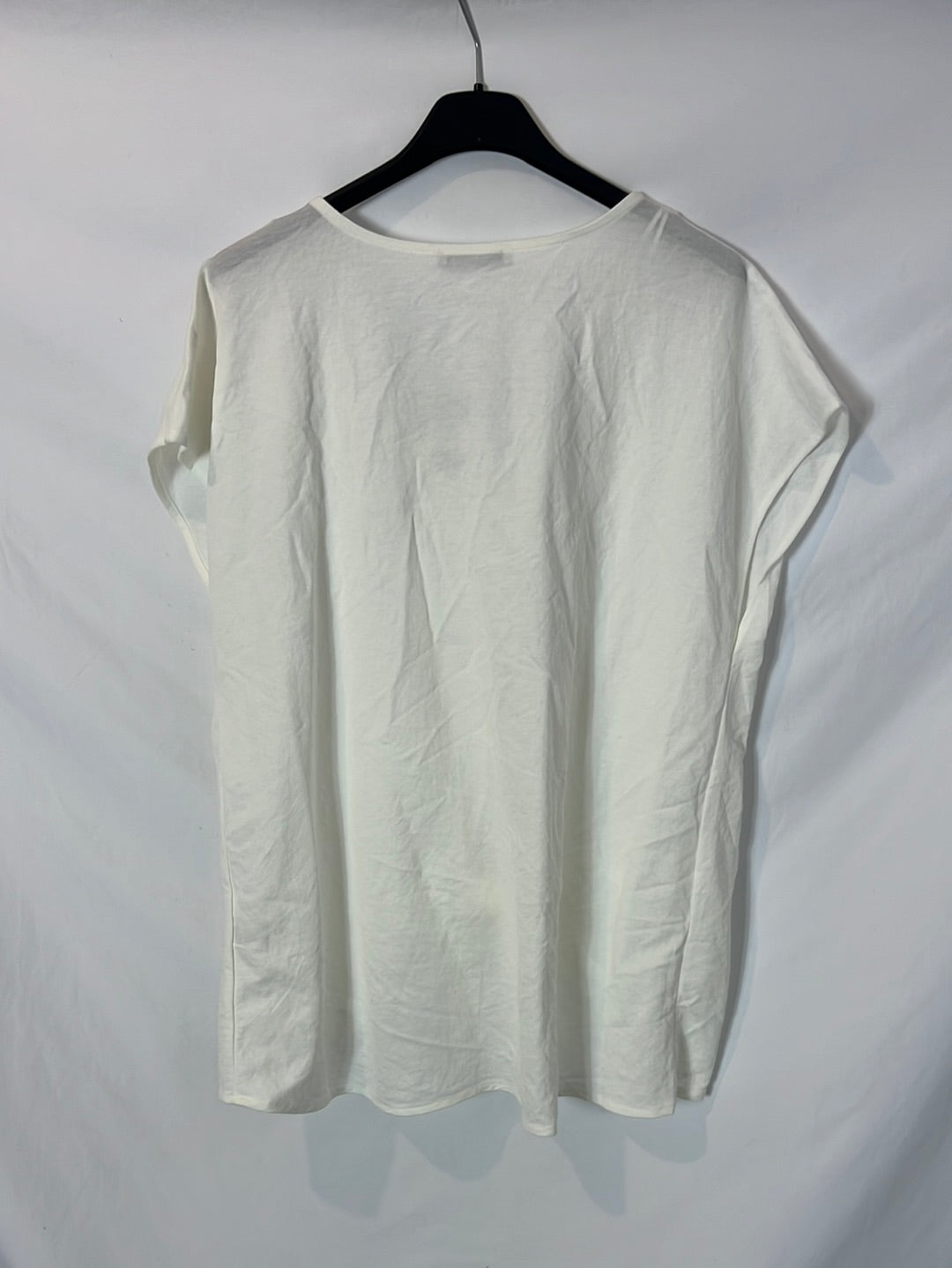 ZARA. Top anudado blanco roto. T S