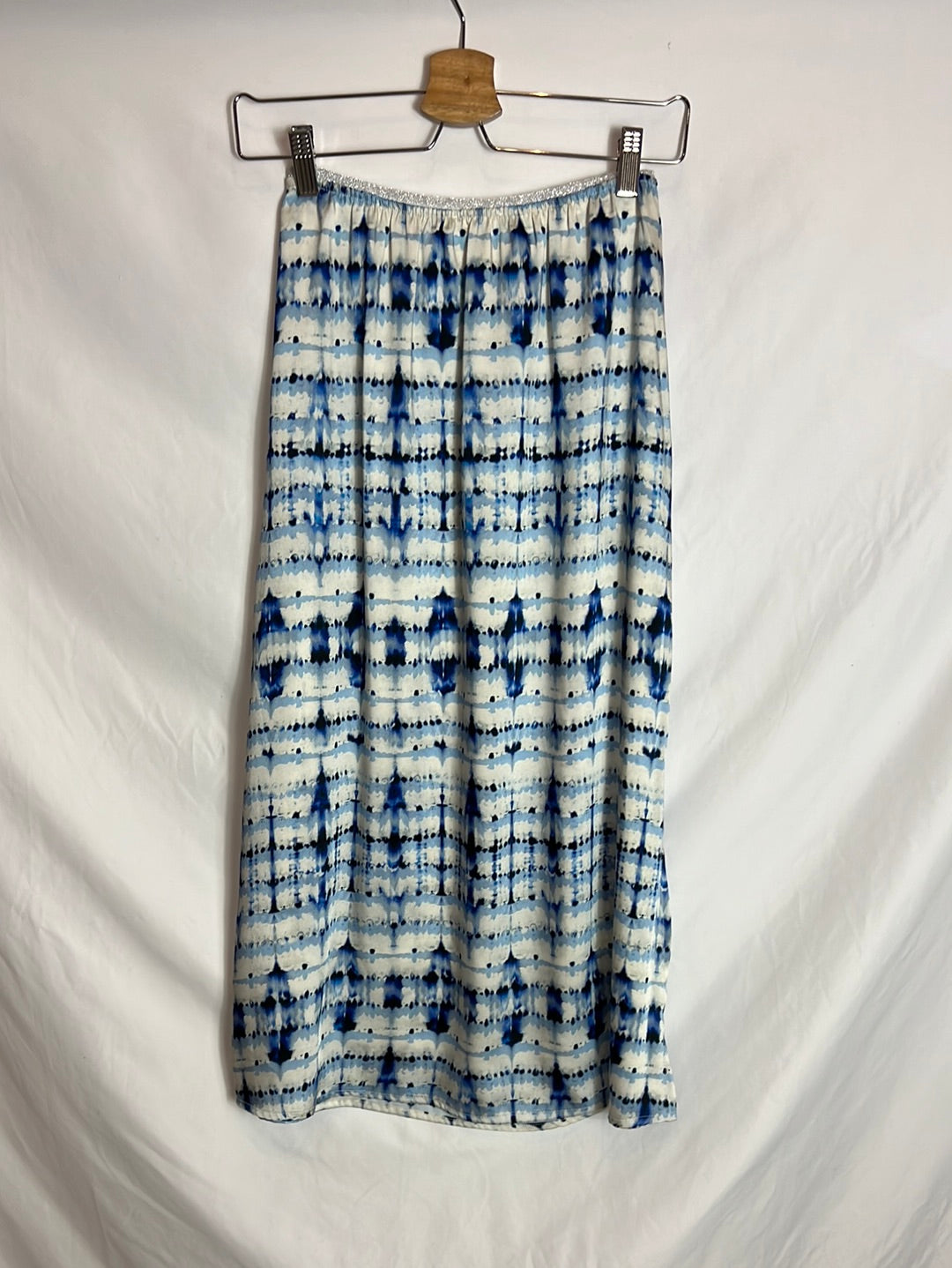 TOUPY. Falda midi fluida tie dye. T S