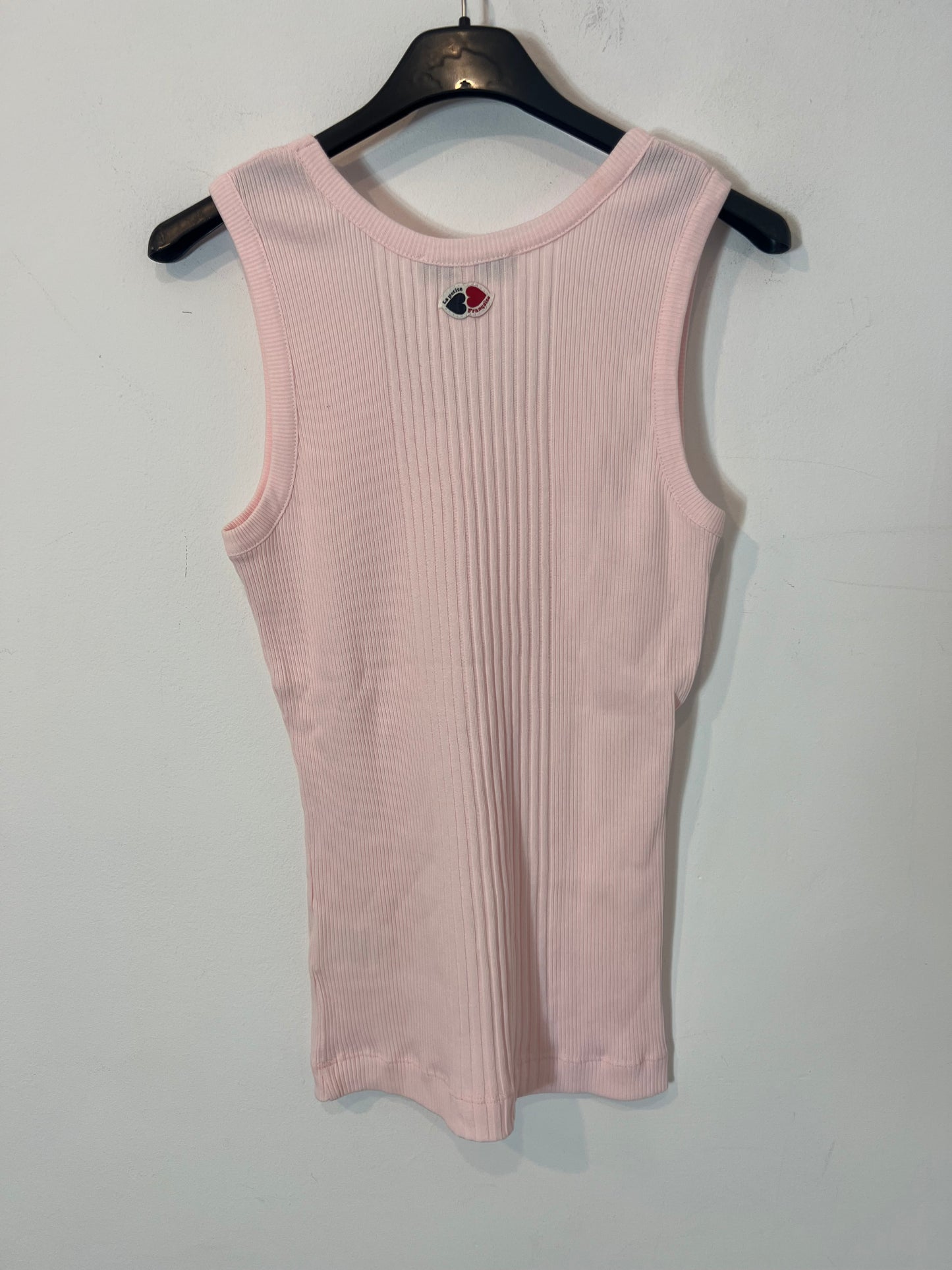 LA PETITE FRANÇAISE. Top canalé rosa T.m