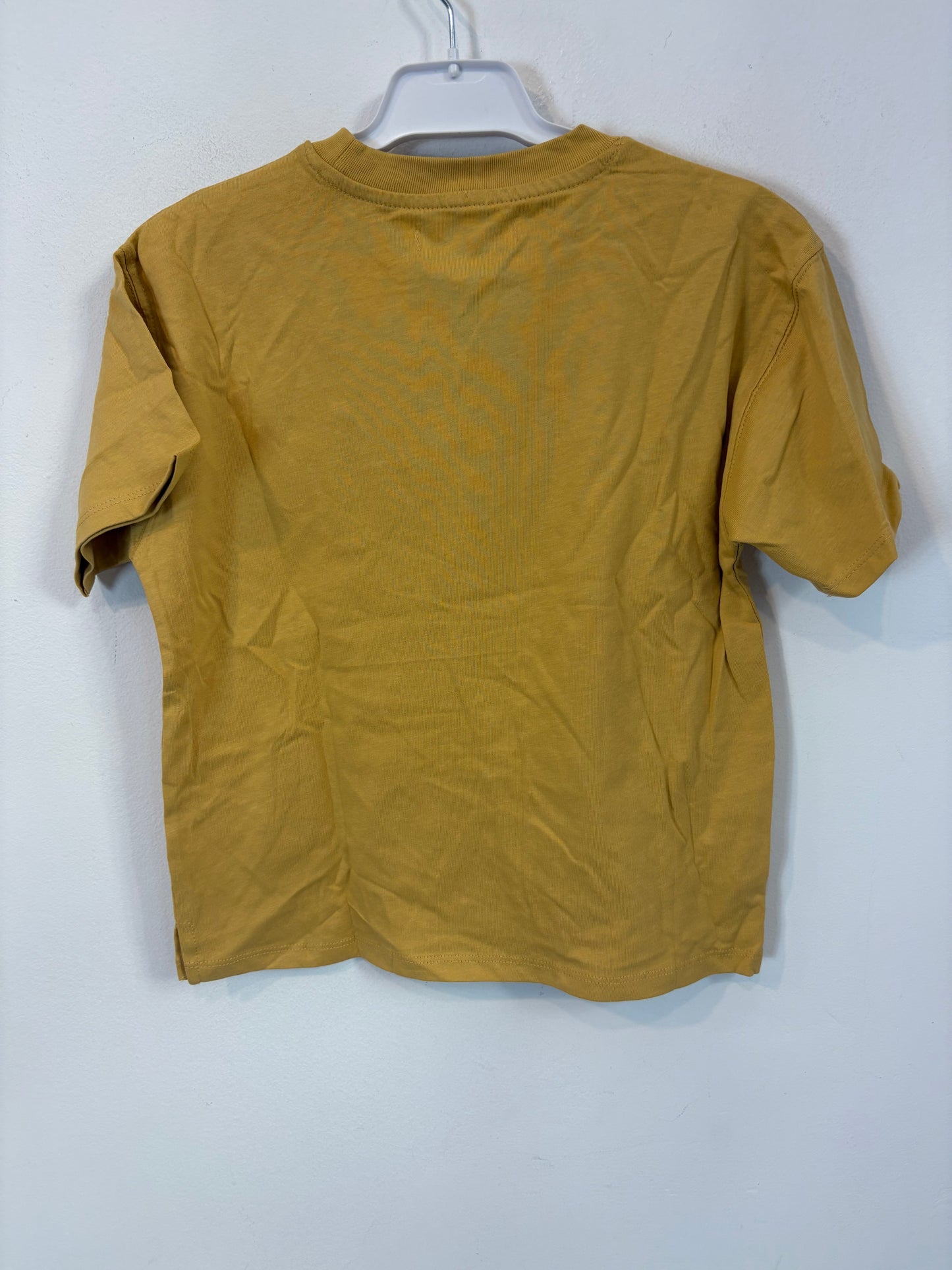 ZARA. Mustard lettered T-shirt. Size 6-7 years
