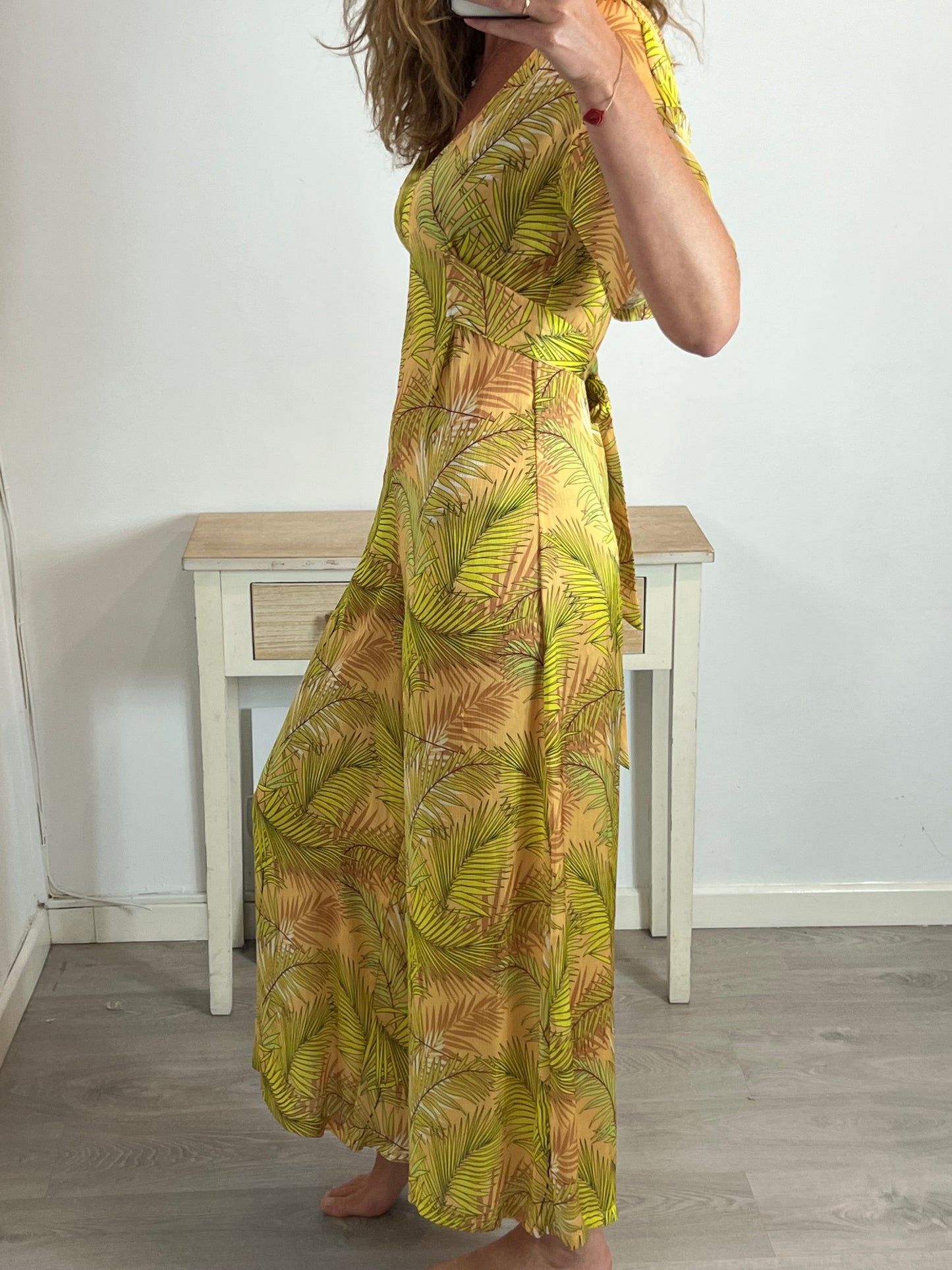 ERRE.Long jumpsuit with Ts leaves