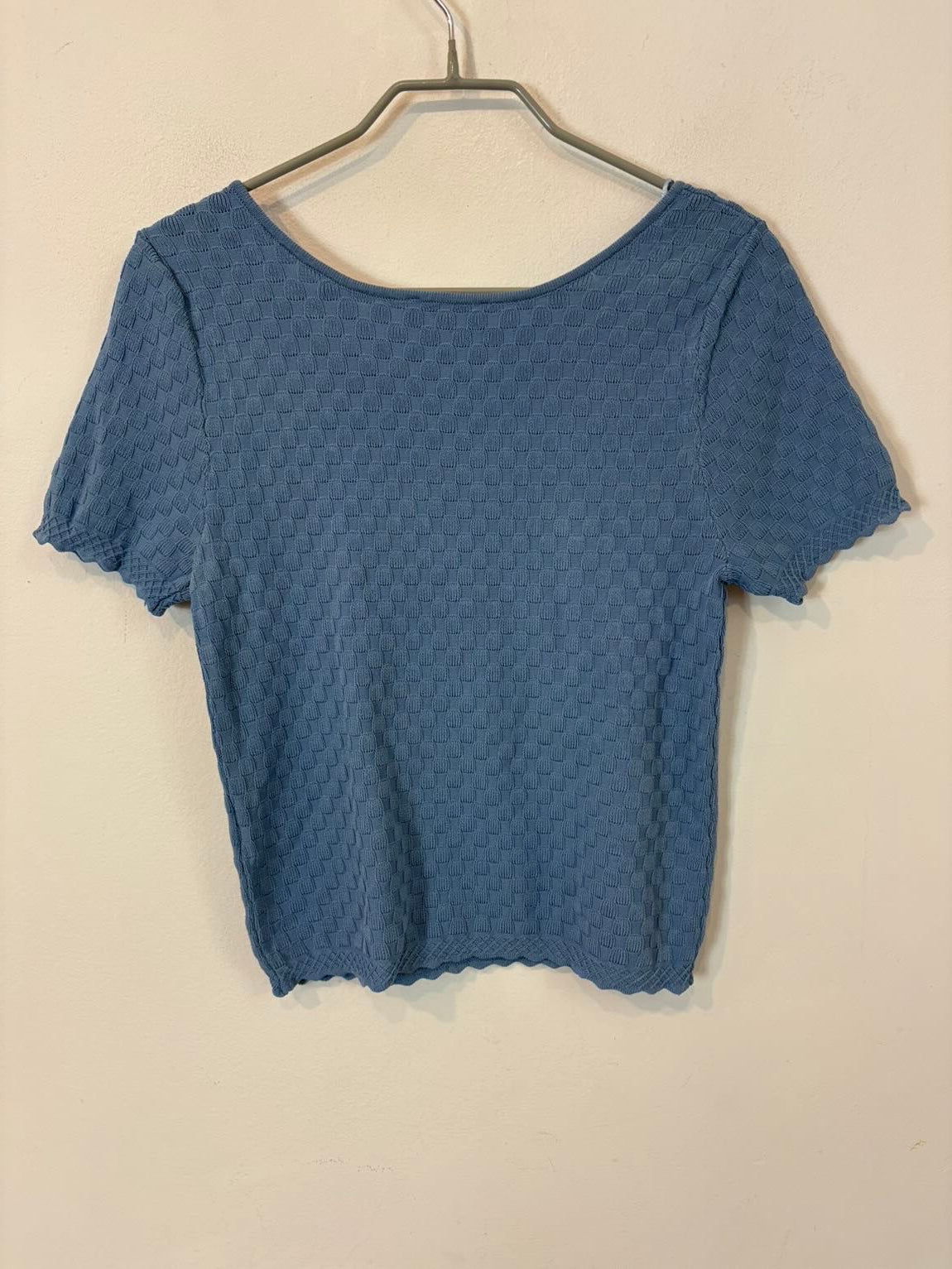 ARTLOVE. Top punto elástico azul claro