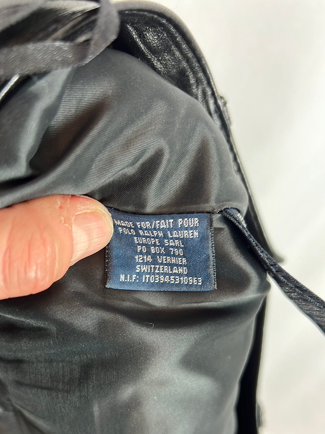 RALPH LAUREN. Black leather trousers with seams. Size 29 (38)