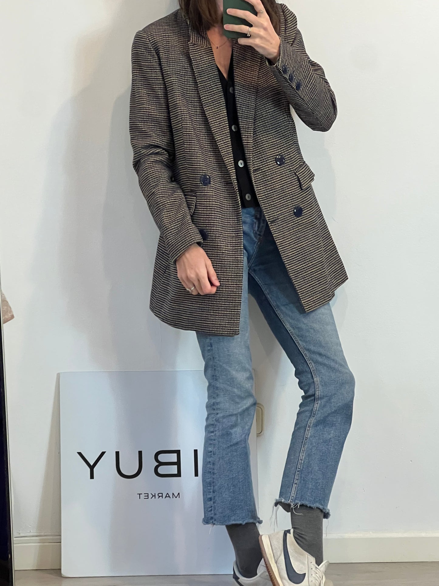 SALSA. Blazer cruzada jaspeada