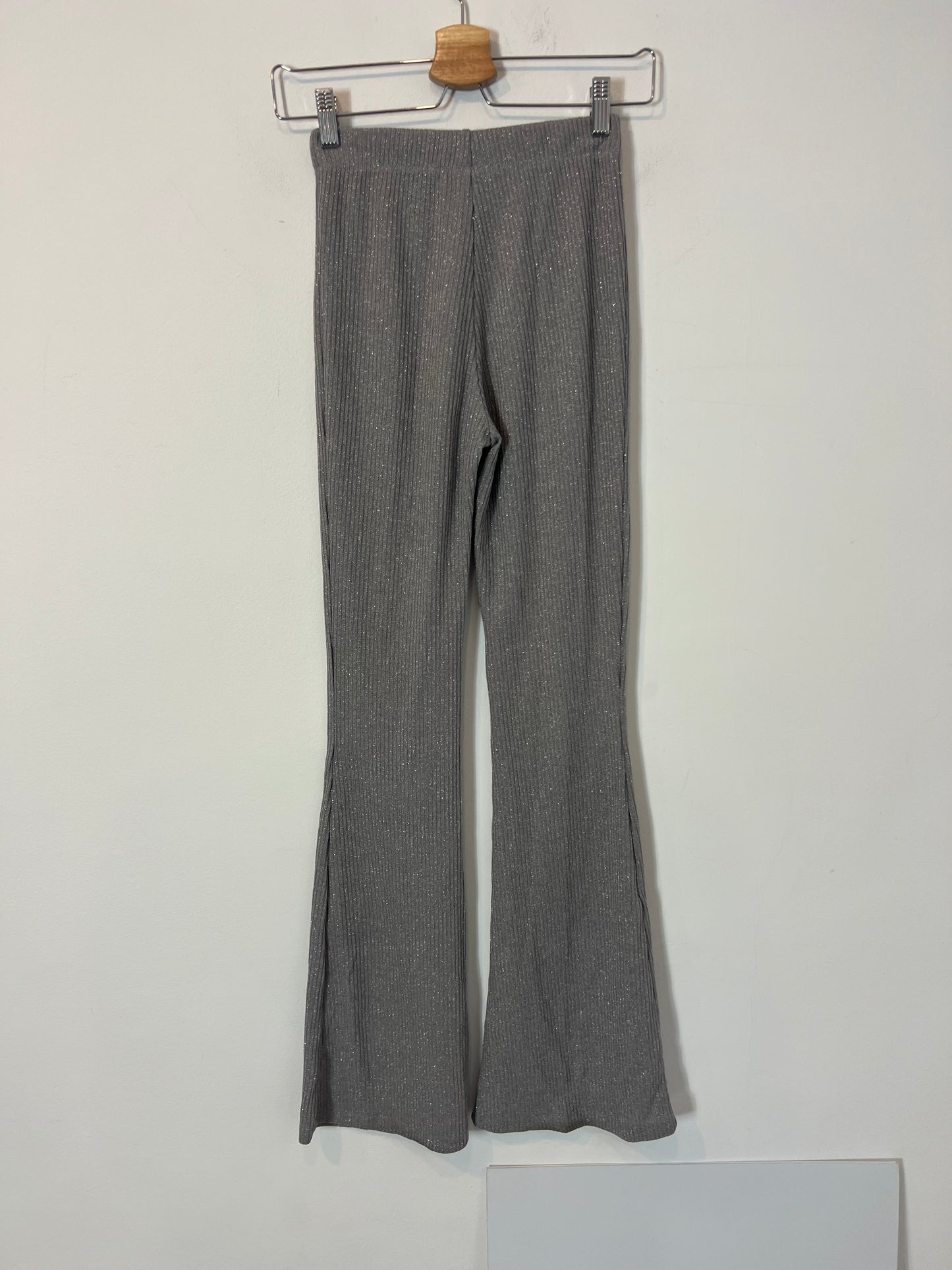RENATTA & GO. Silver ribbed trousers. TS