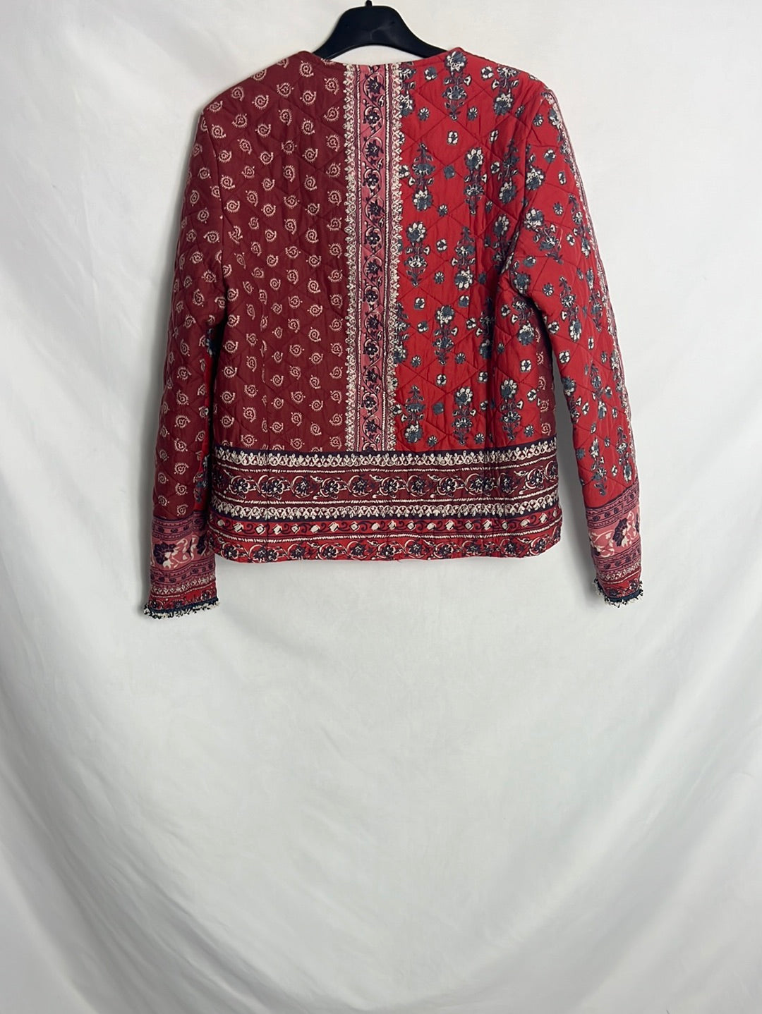 MANGO. Red textured printed jacket. TM
