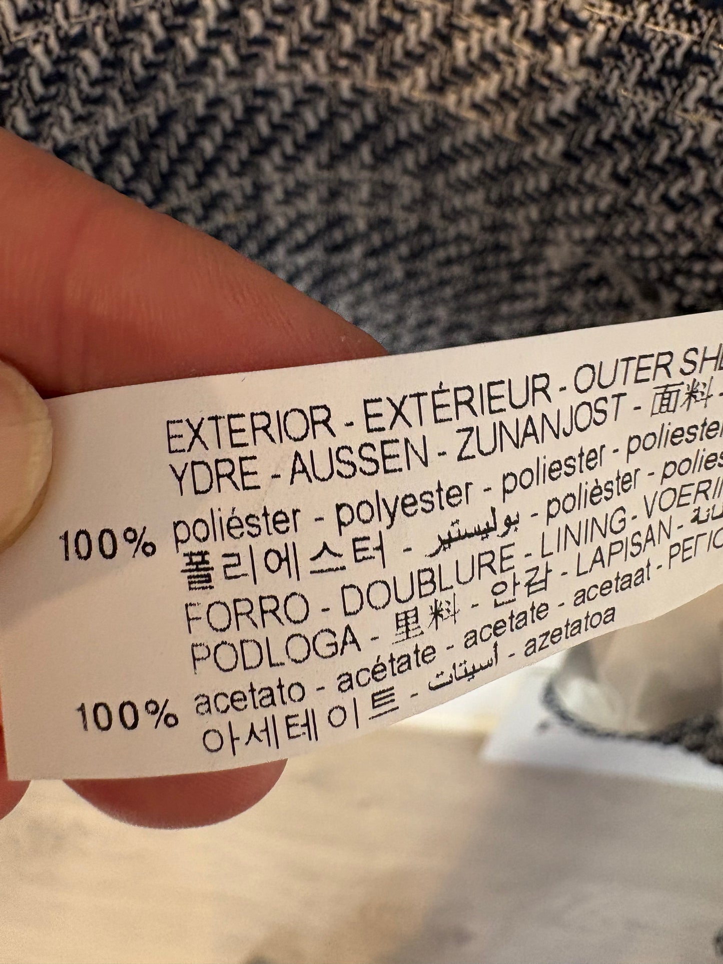 ZARA. Chaqueta tweed azules