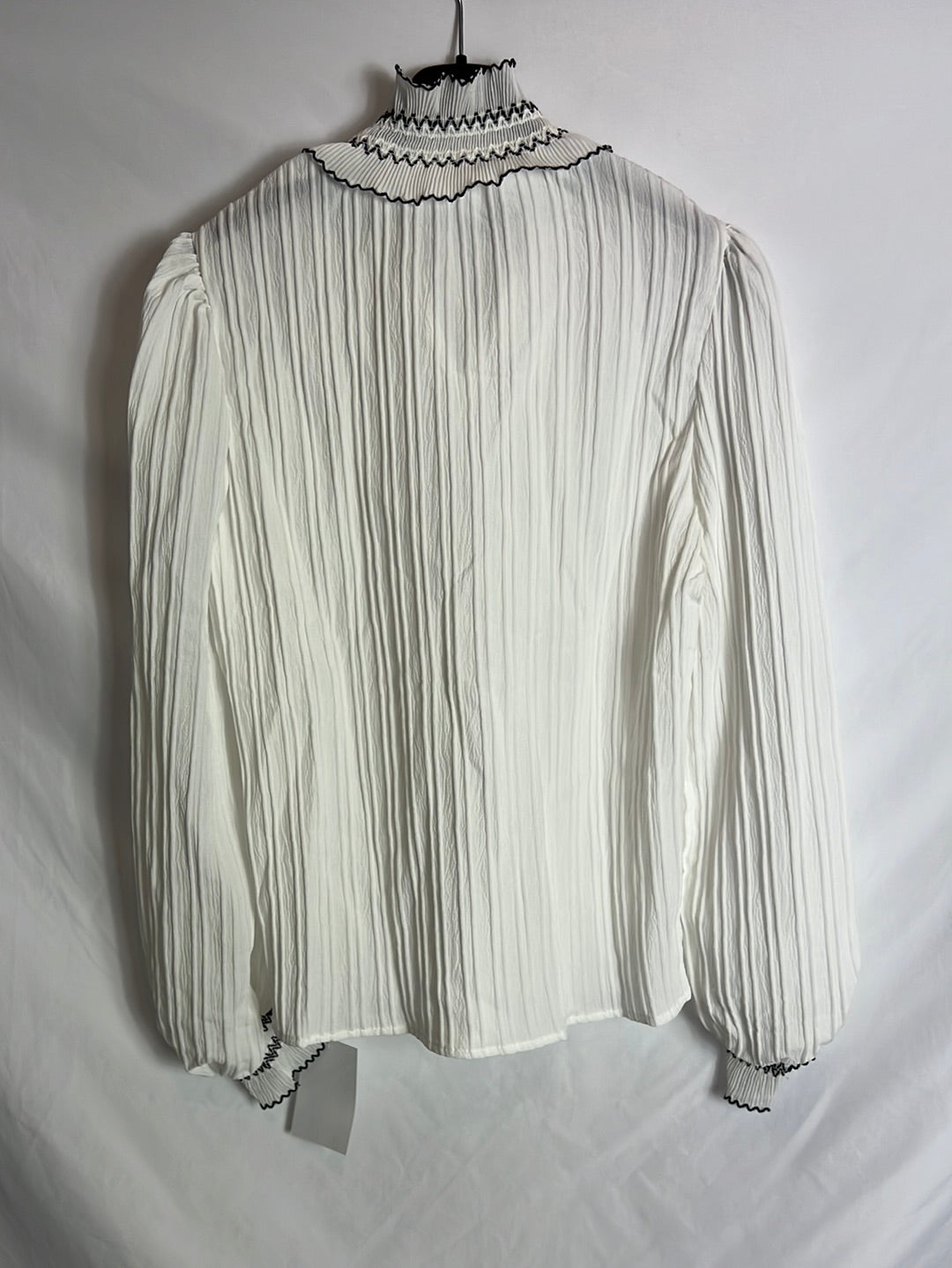 MARIETH. White pleated blouse T.xs