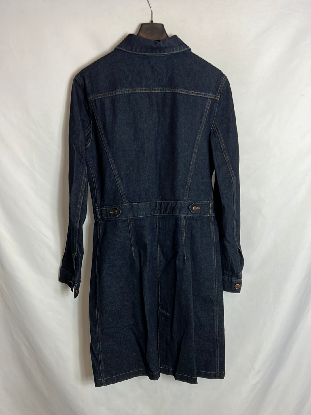 MANGO . Vestido denim abotonado. T M