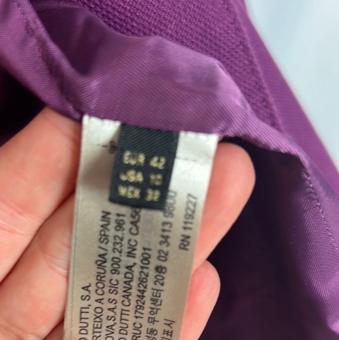 MASSIMO DUTTI. Blazer morada textura. T 42 (M)