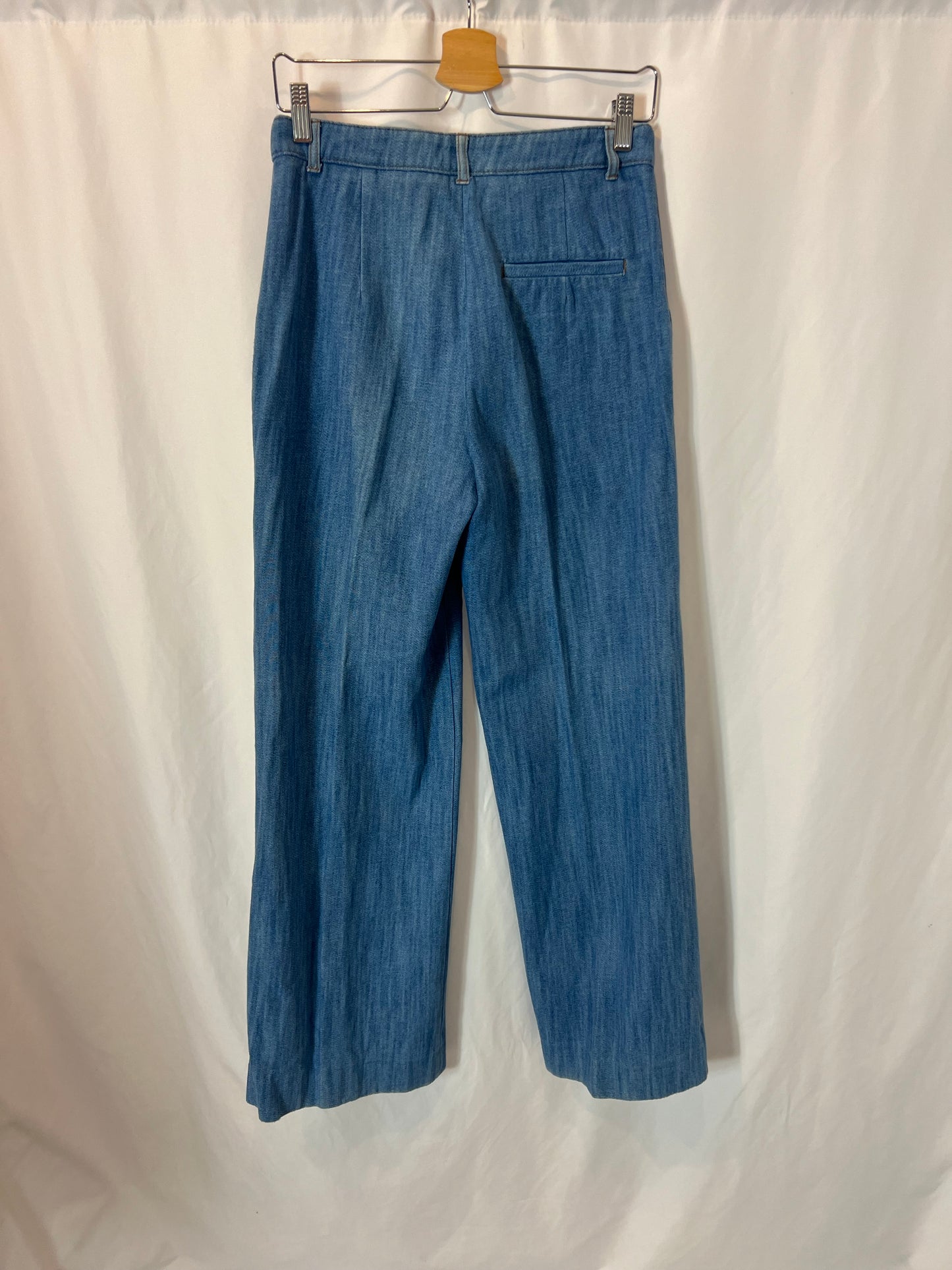 ZARA. Denim pata ancha detalle botones. T M