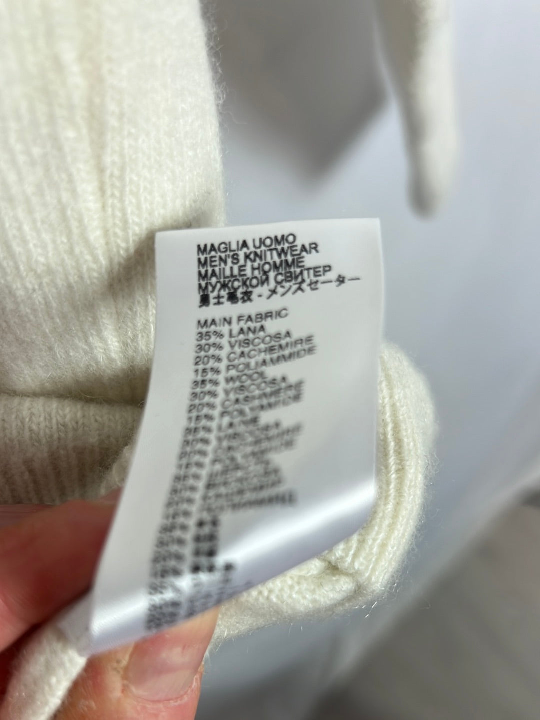 ST BARTH. Jersey beige letras. T L (S) (Tara)