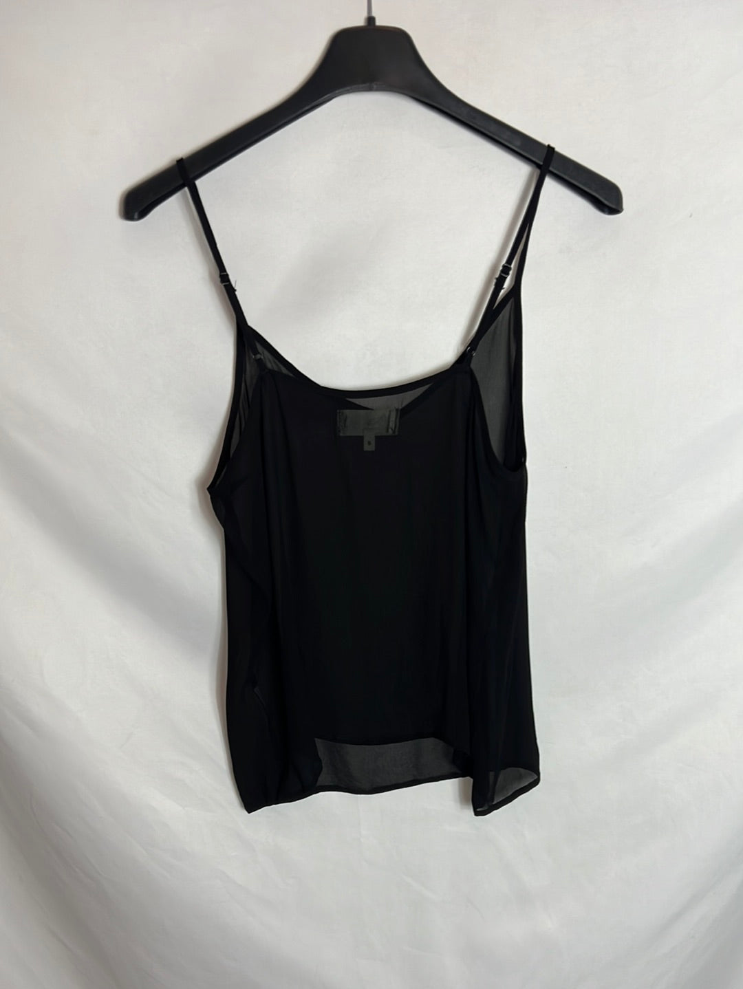 PSOPHIA. Top negro semitransparente . T S