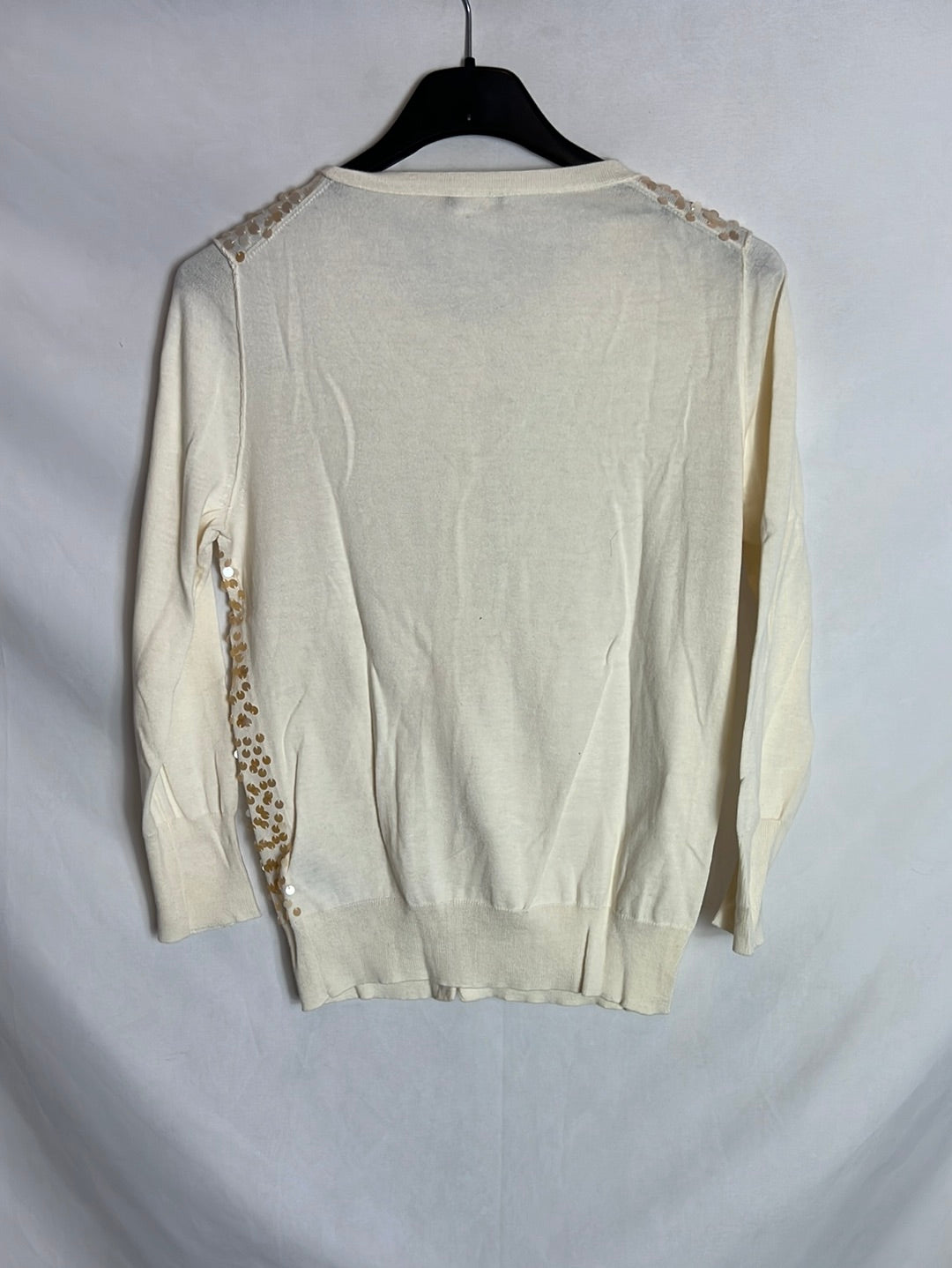 J. CREW. Rebeca beige lentejuelas. T XS