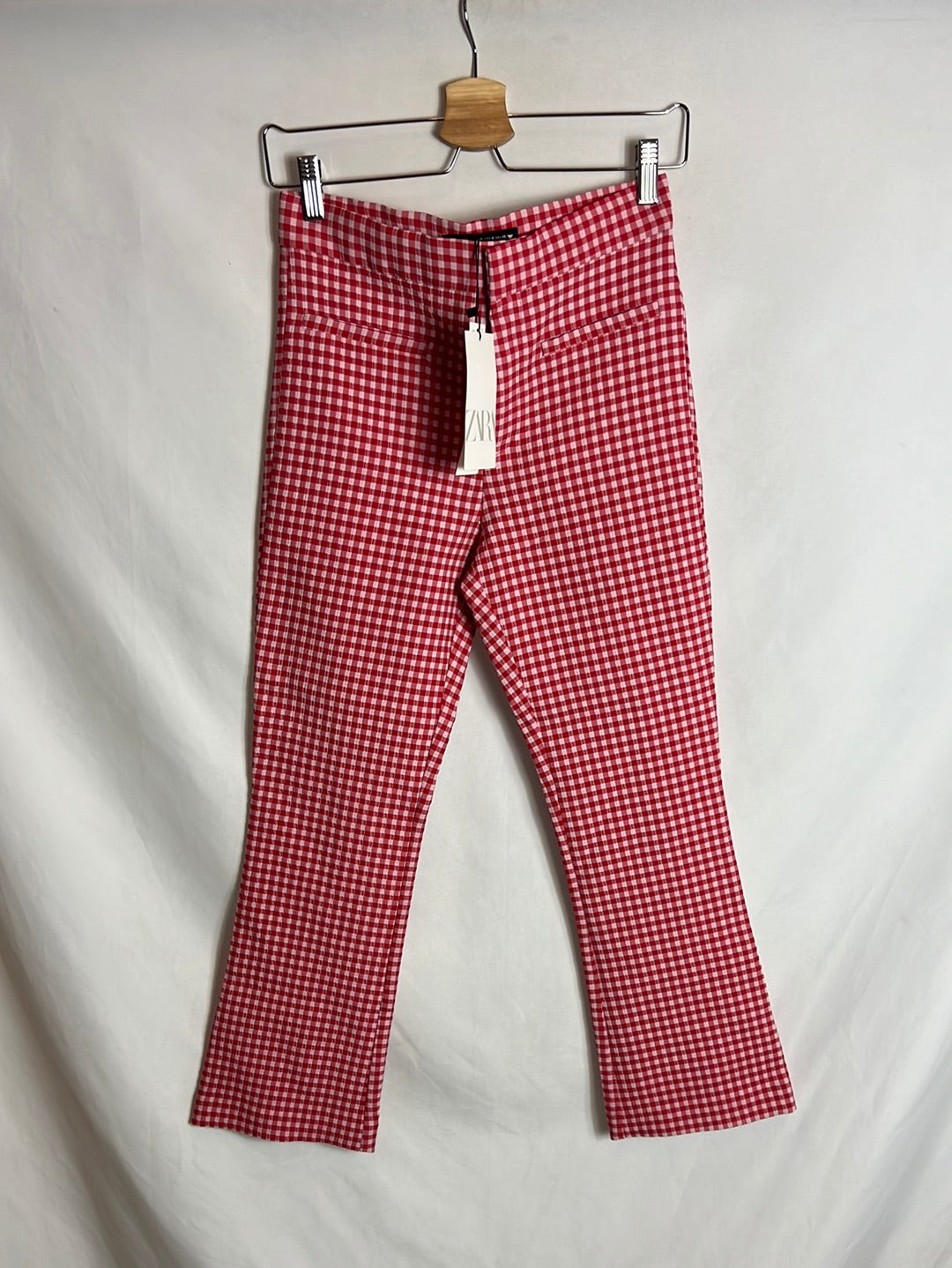 Pantalón cuadros vichy rosa y T S – Hibuy market