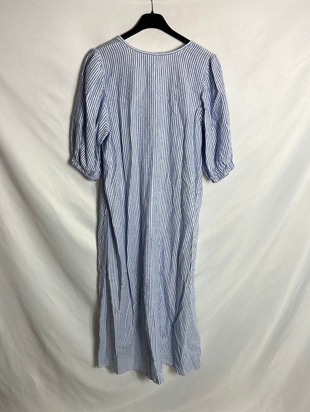 H&M. Long striped linen dress T.xs