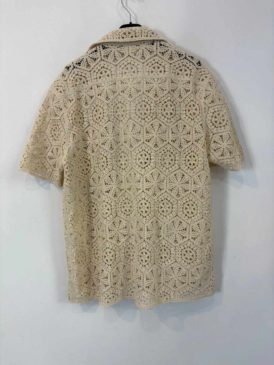 Chaqueta croché en beige