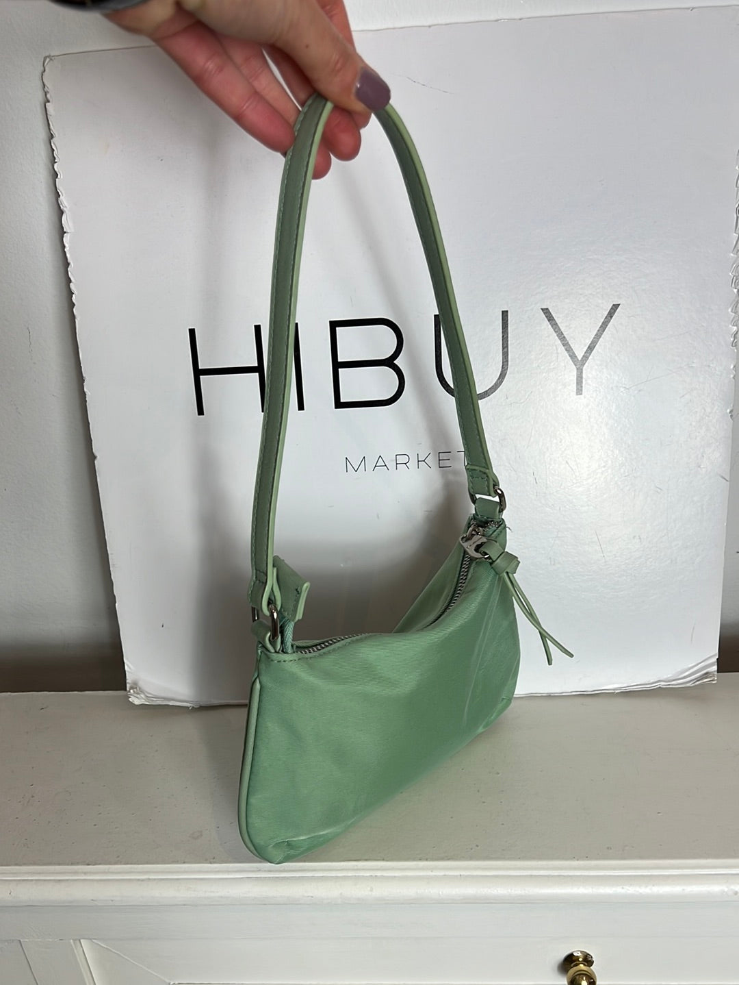 STRADIVARIUS. Bolso verde palo