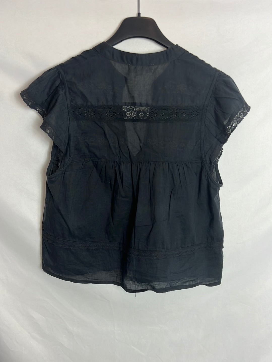 NICOLi. Blusa azul encaje. T S